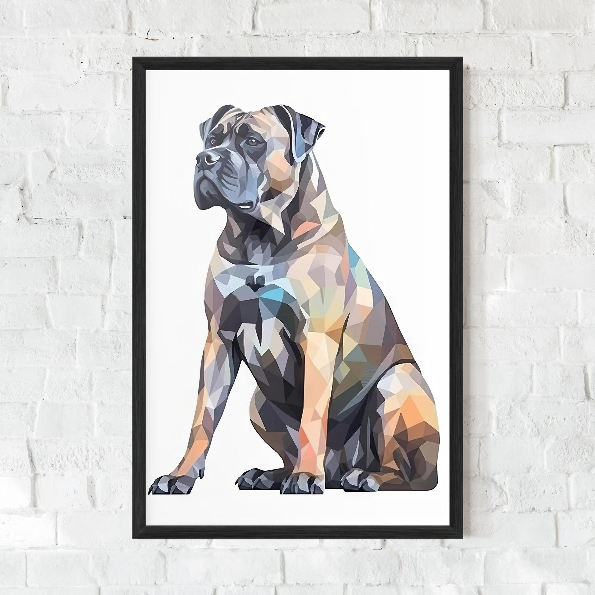Gerahmte Poster Watercolor Cane Corso mockup 0