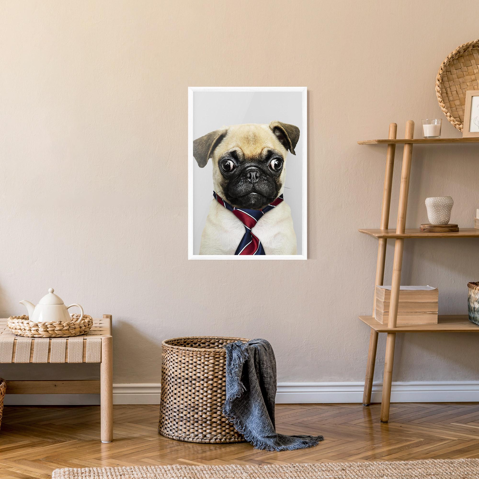 Gerahmte Poster Business Pug mockup 9