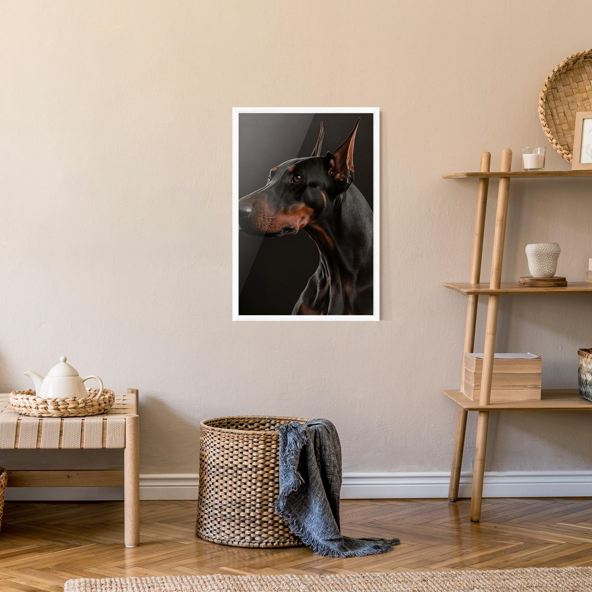 Gerahmte Poster Doberman Dog Portrait mockup 9