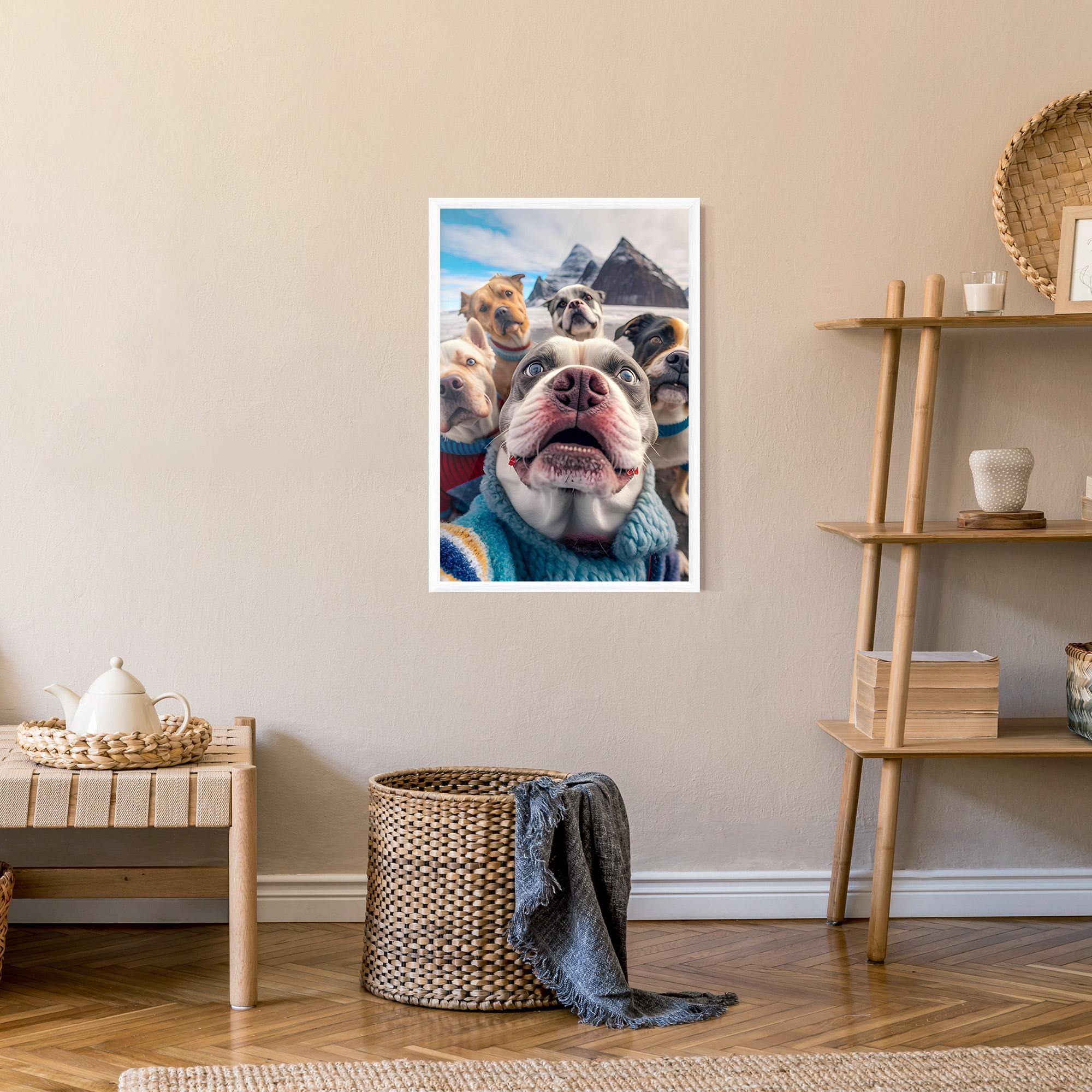 Gerahmte Poster Dogs Selfie Group mockup 9