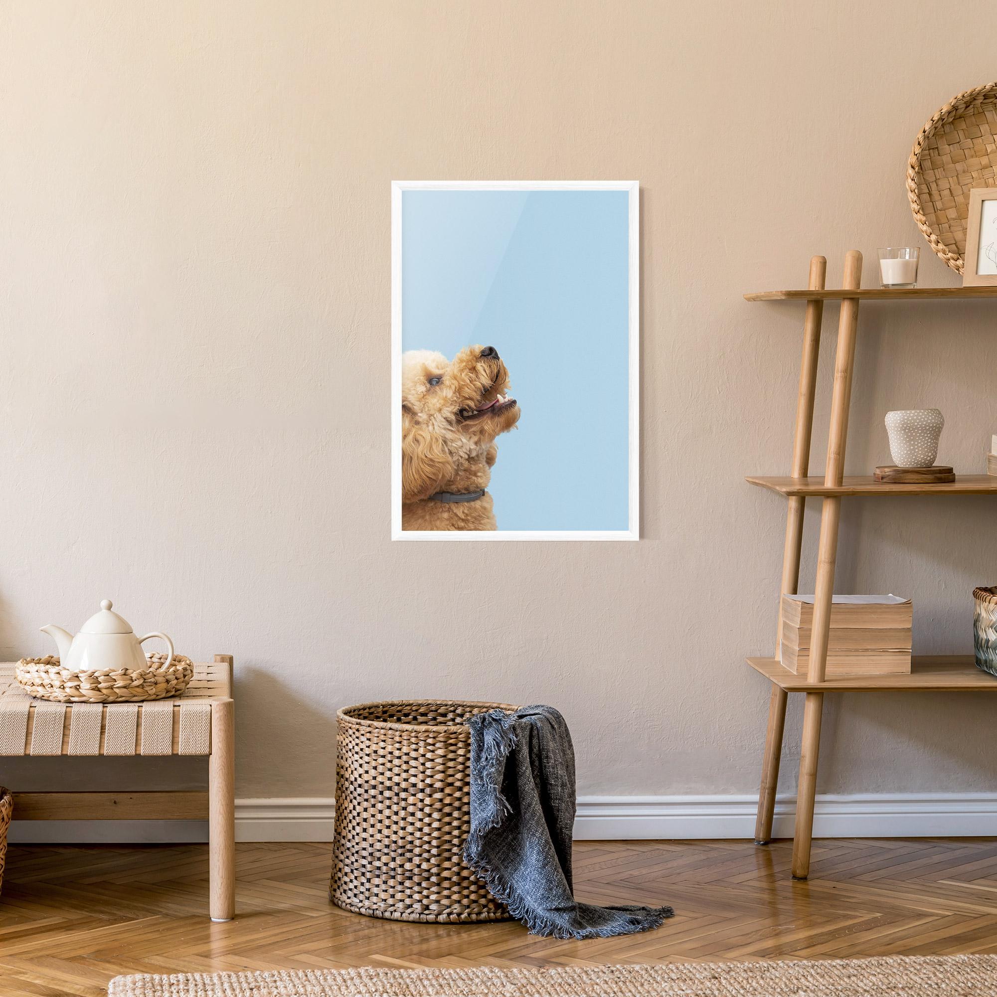 Gerahmte Poster Yellow Cute Dog mockup 9