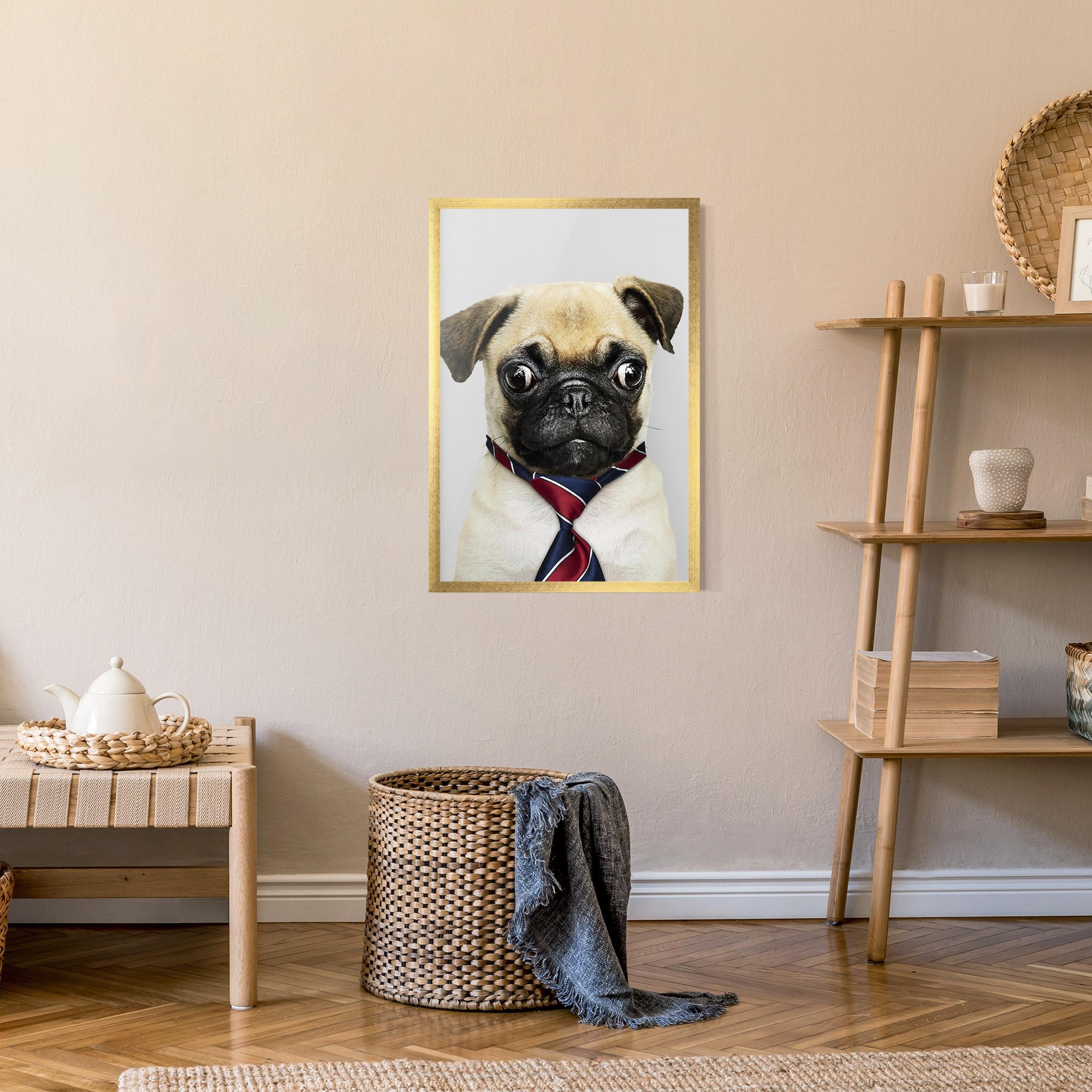Gerahmte Poster Business Pug mockup 9