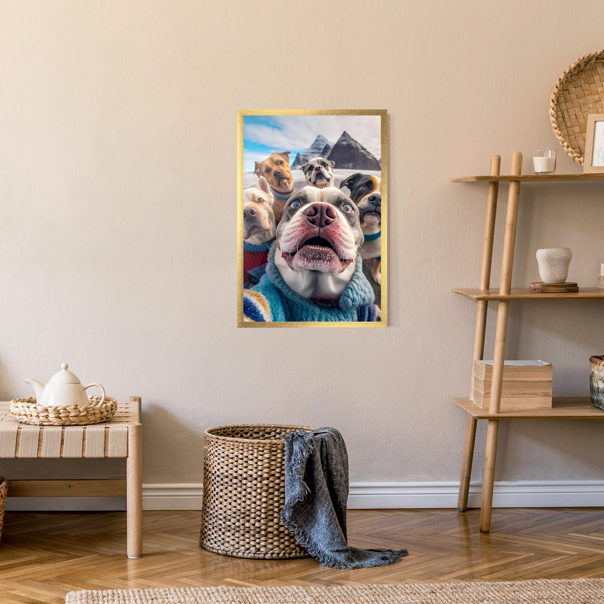 Gerahmte Poster Dogs Selfie Group mockup 9