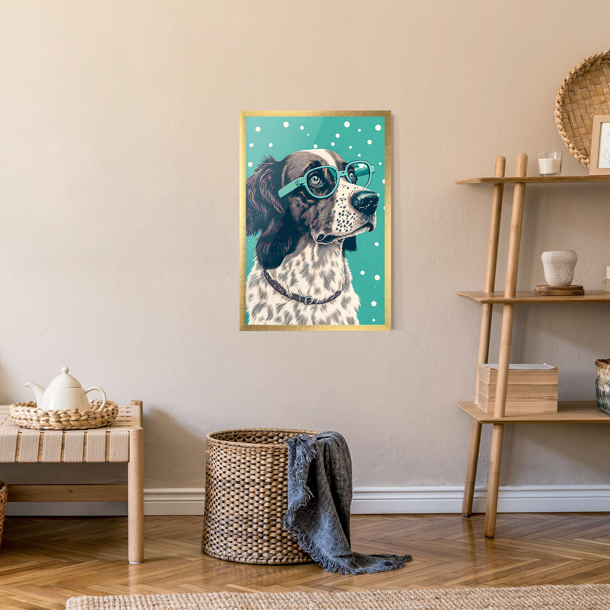 Gerahmte Poster Vintage Dog mockup 9