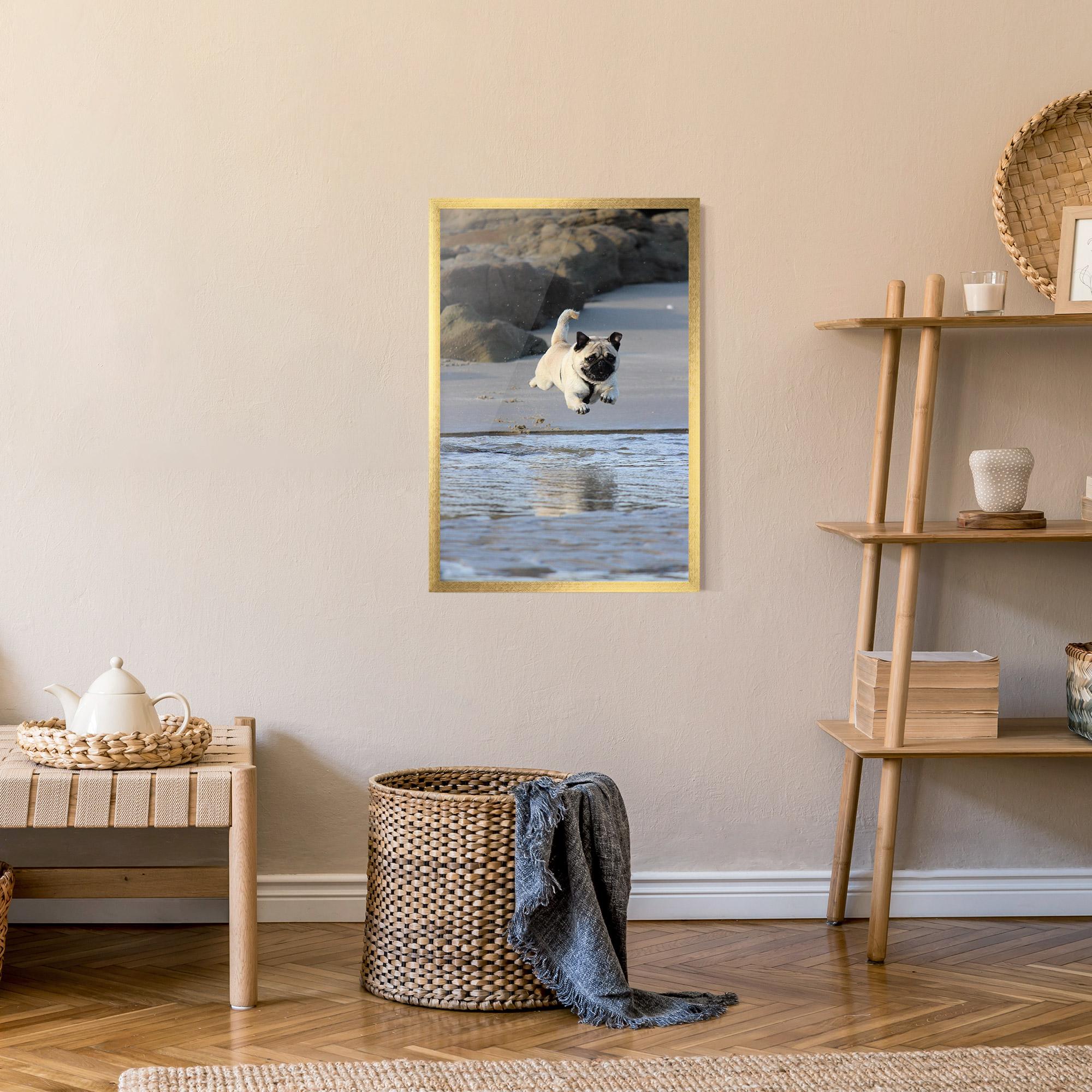 Gerahmte Poster Water Pug mockup 9