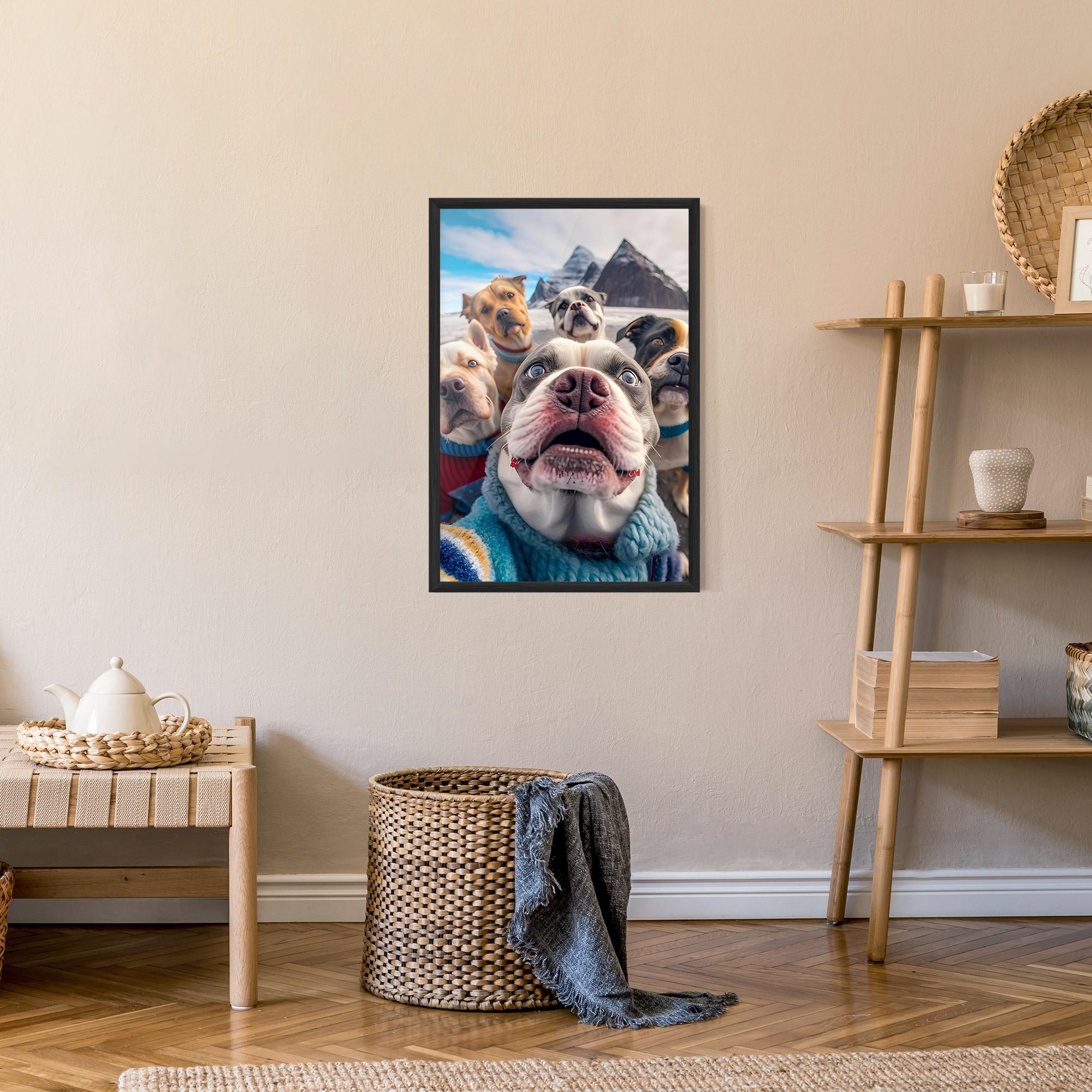 Gerahmte Poster Dogs Selfie Group mockup 9