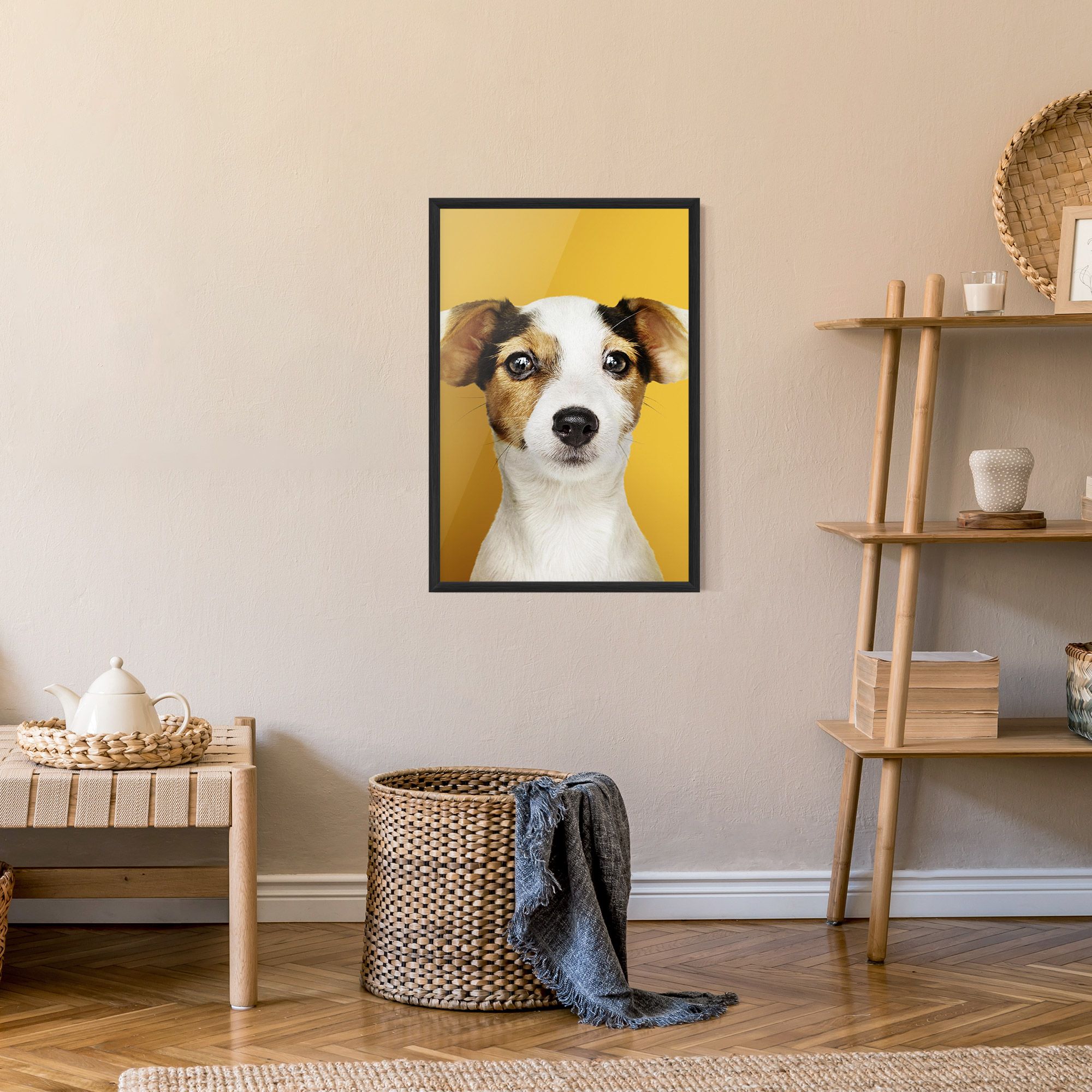 Puppy On Yellow mockup 9