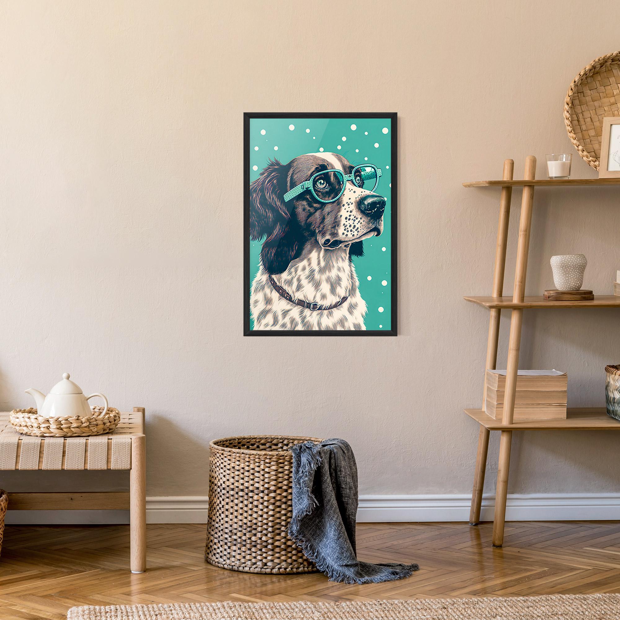 Gerahmte Poster Vintage Dog mockup 9
