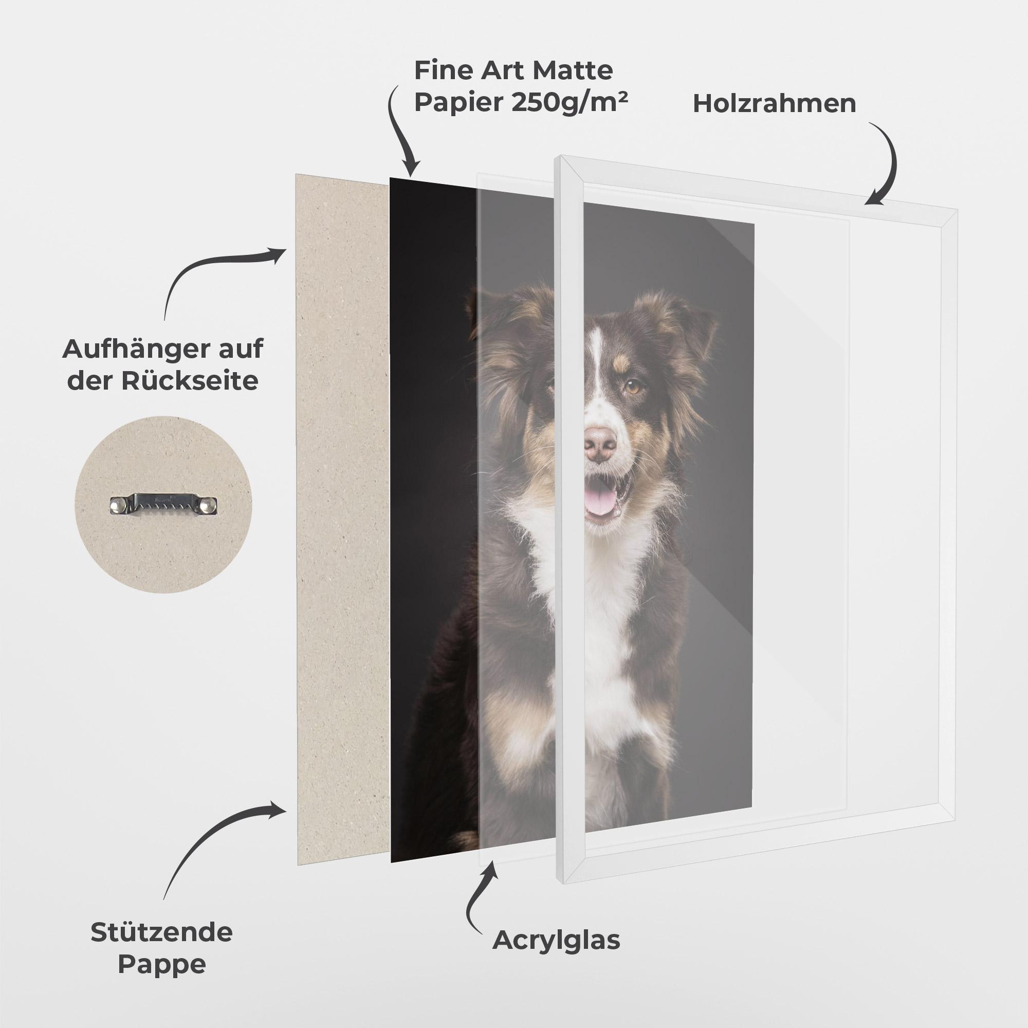 Gerahmte Poster Cute Dog Sitting mockup 1