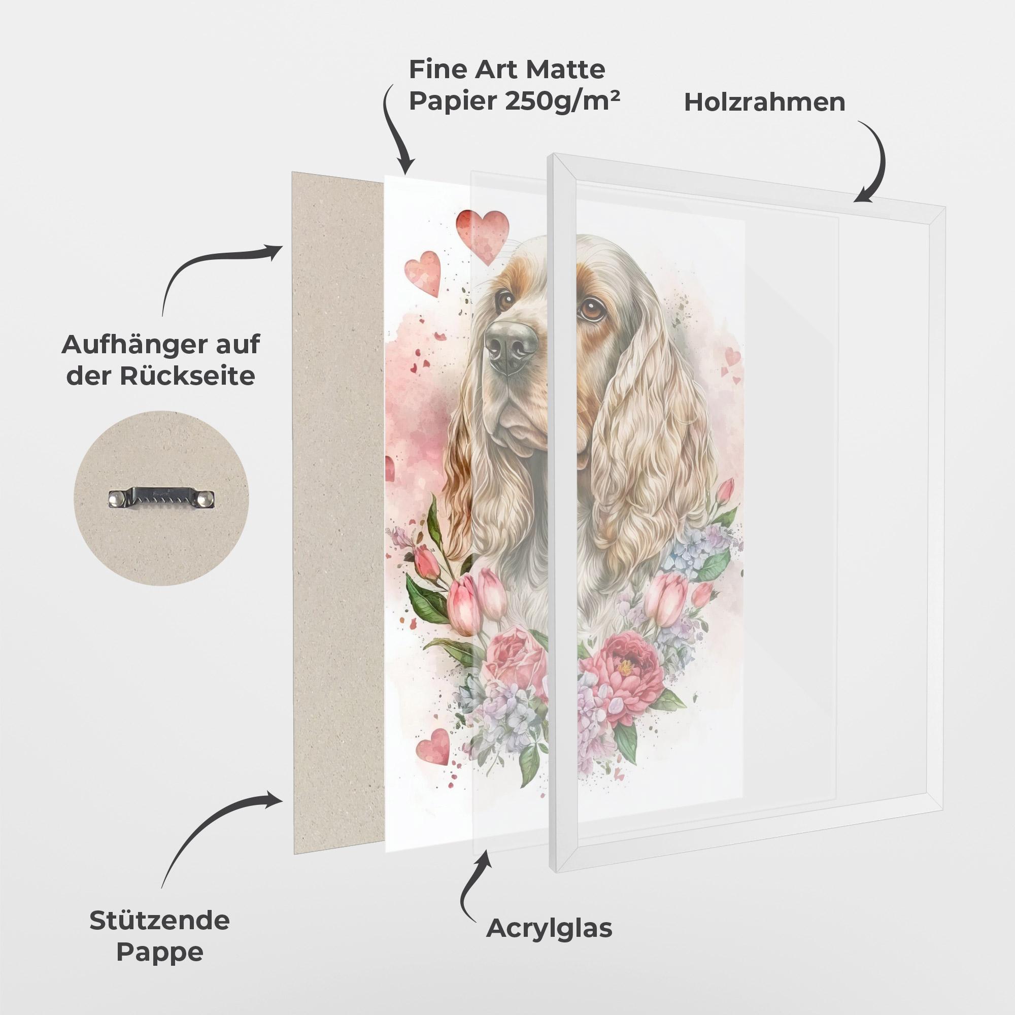 Gerahmte Poster Cute Little Cocker mockup 1