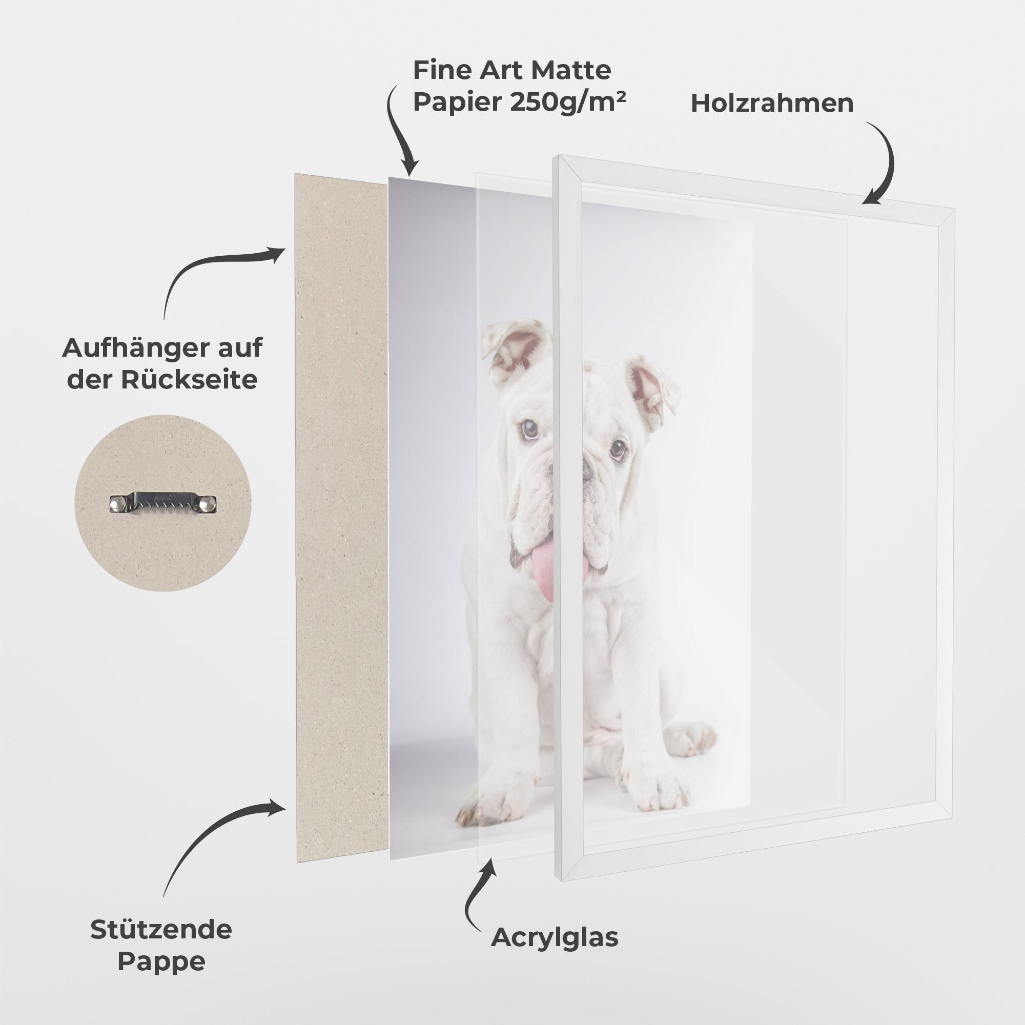 Gerahmte Poster English Bulldog mockup 1