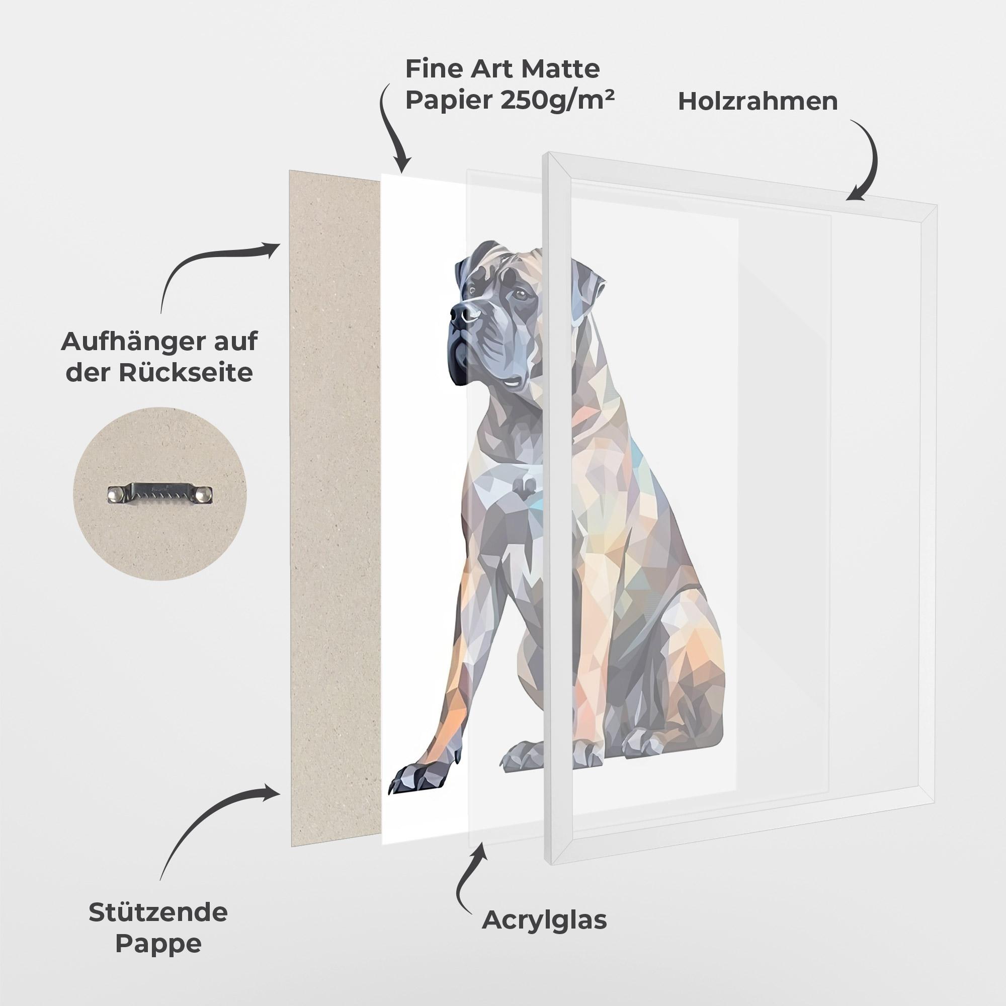 Gerahmte Poster Watercolor Cane Corso mockup 1