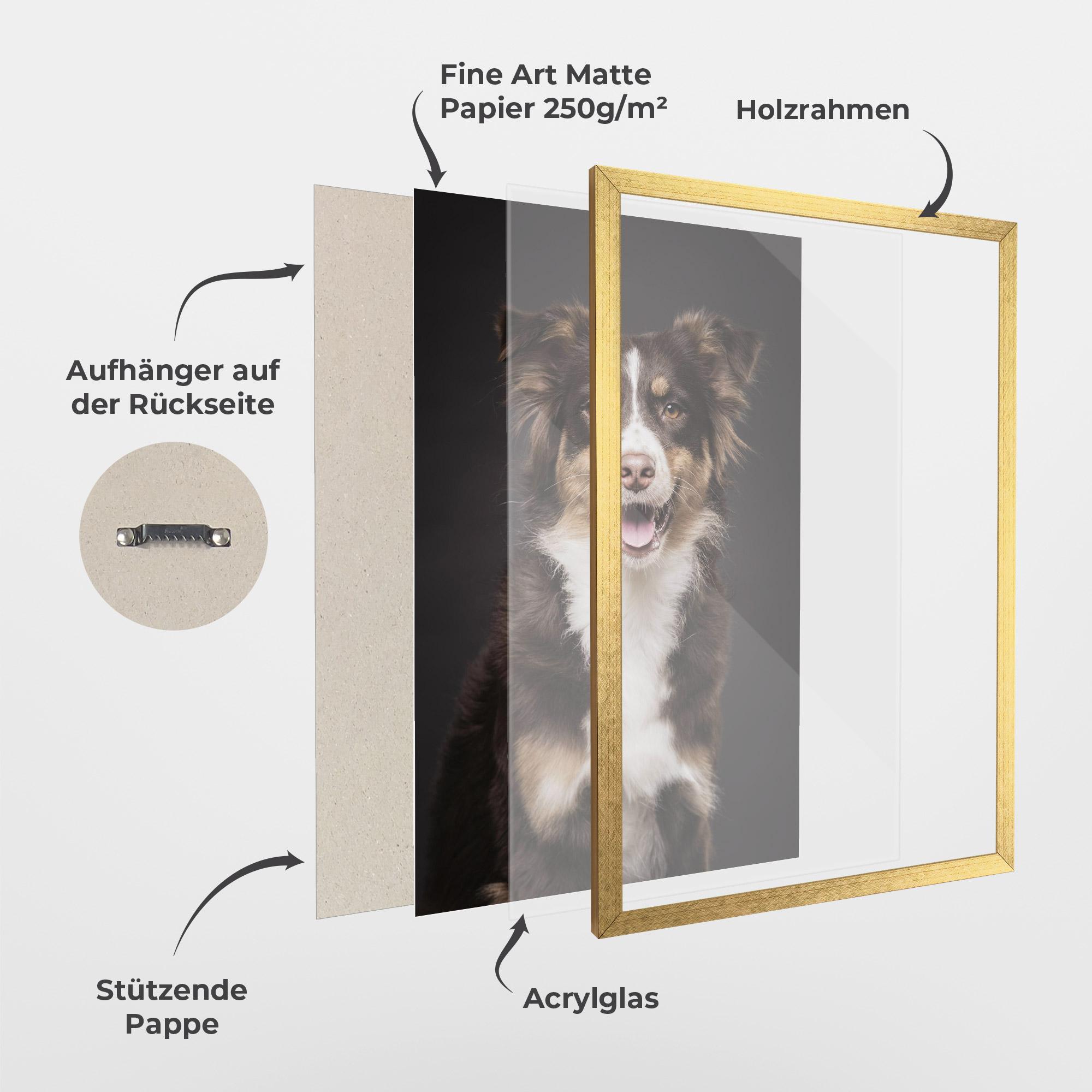 Gerahmte Poster Cute Dog Sitting mockup 1