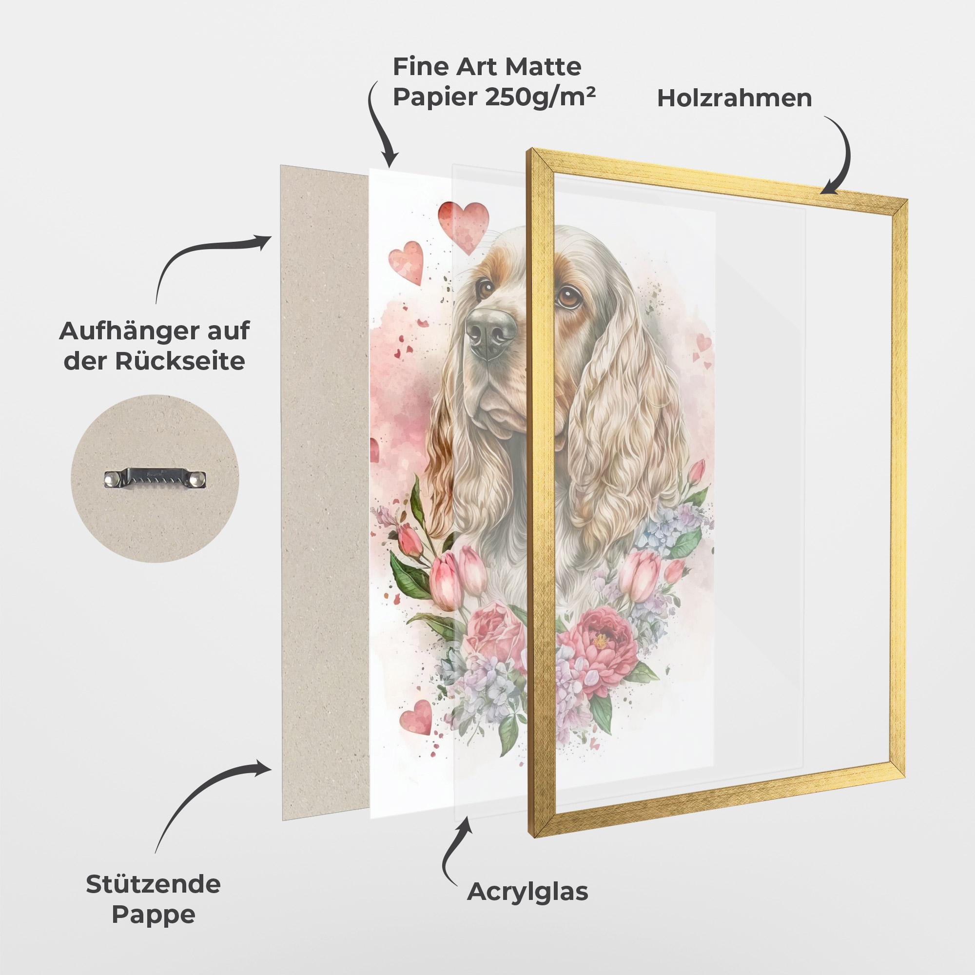 Gerahmte Poster Cute Little Cocker mockup 1