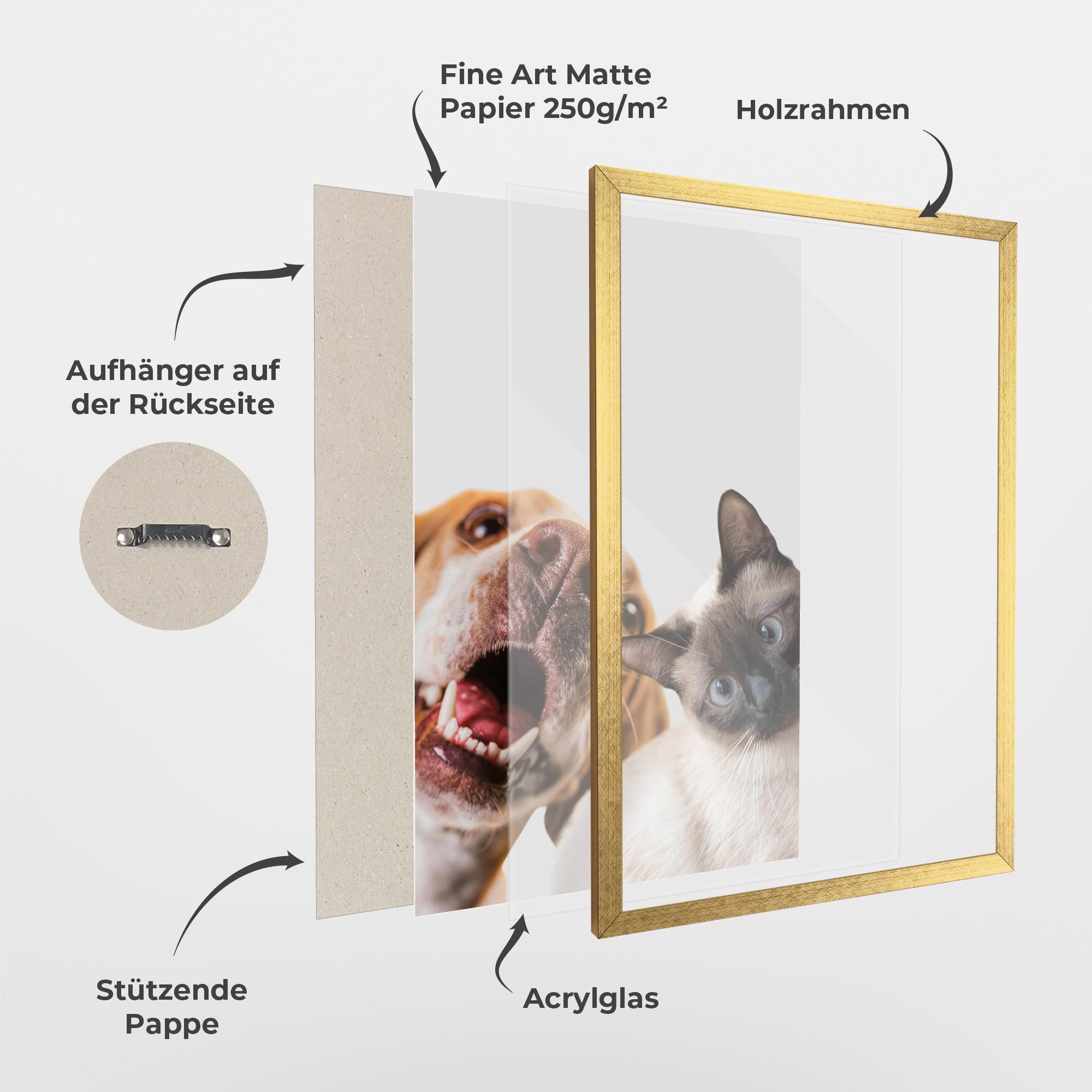 Gerahmte Poster Cute Pet Collage mockup 1