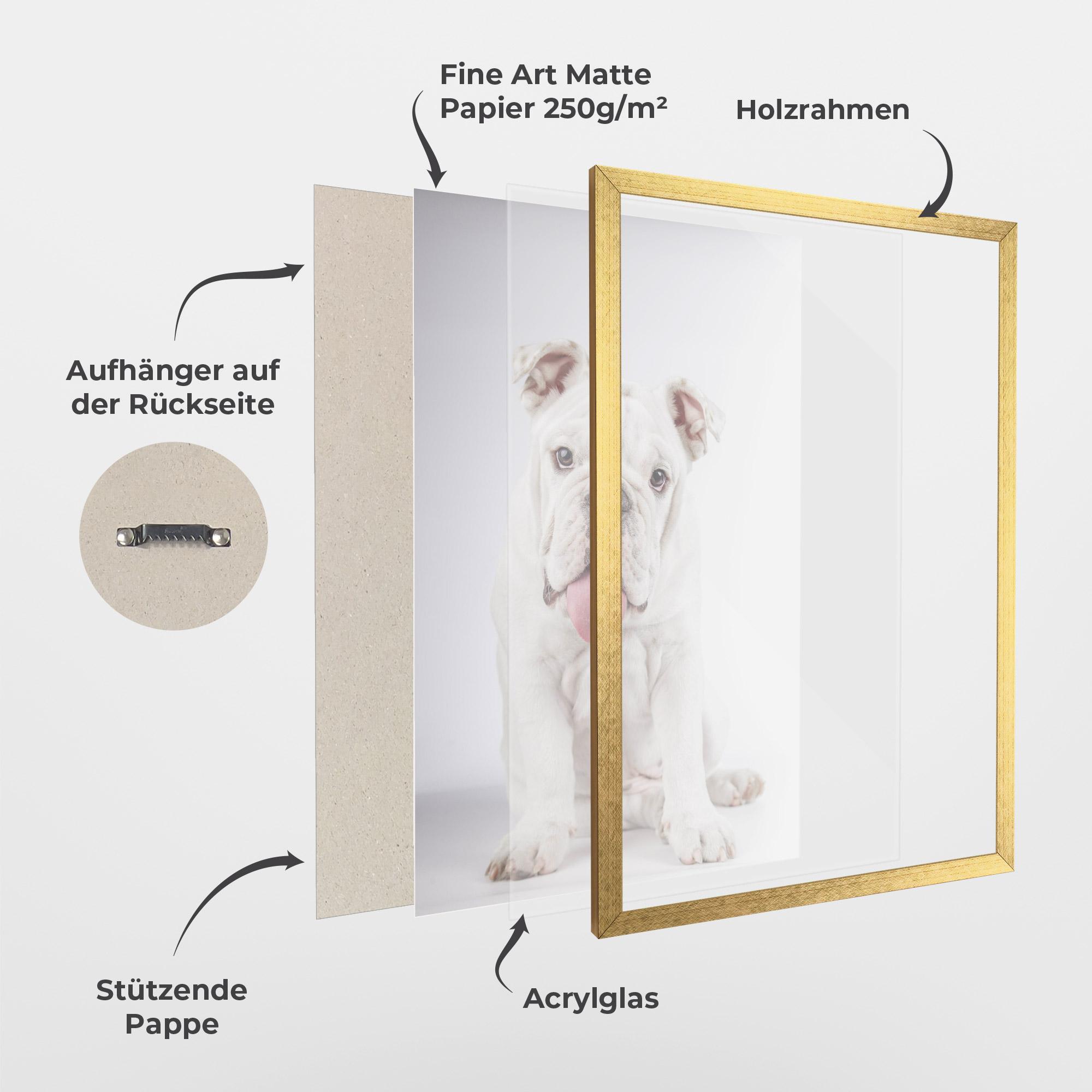 Gerahmte Poster English Bulldog mockup 1