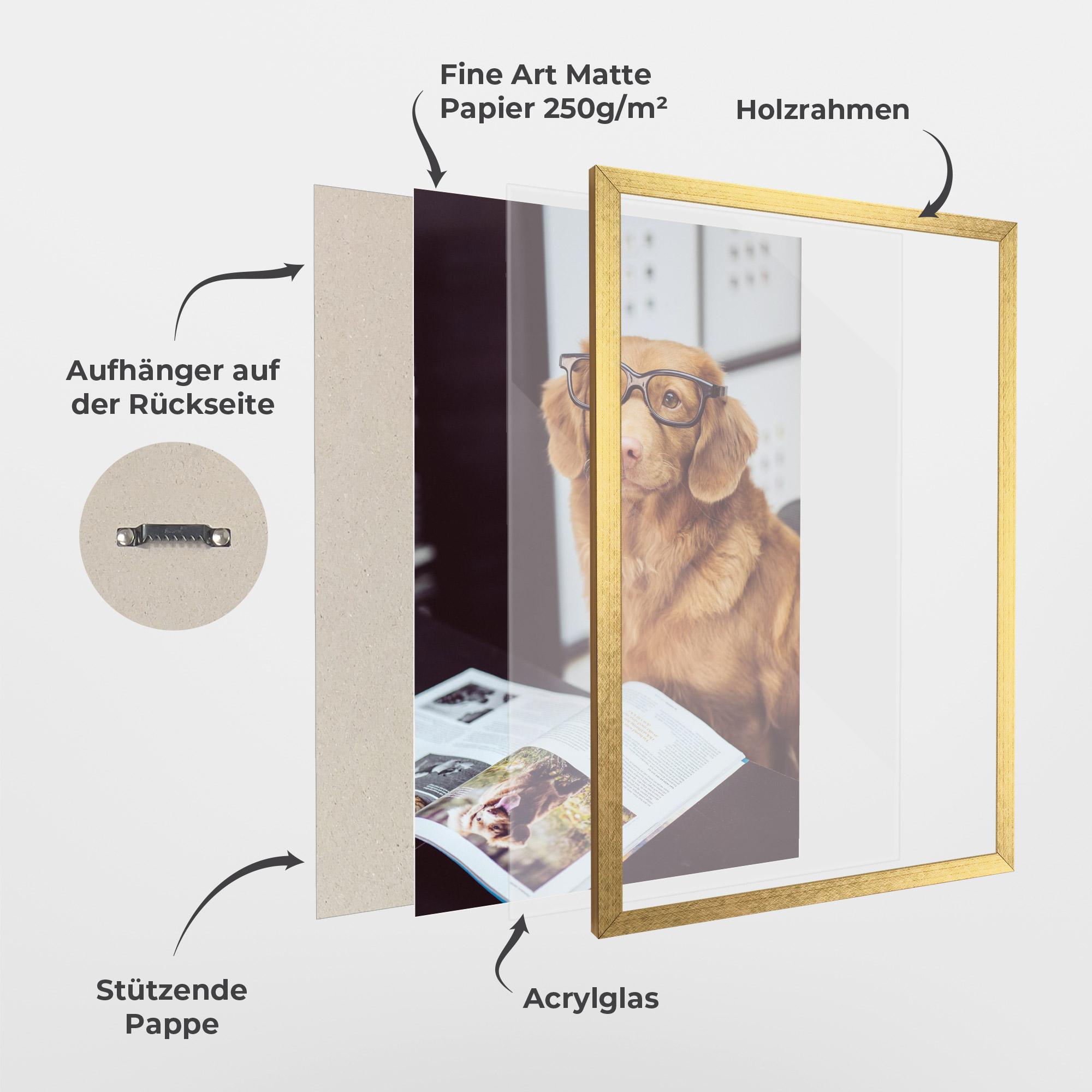 Gerahmte Poster Learning Dog mockup 1