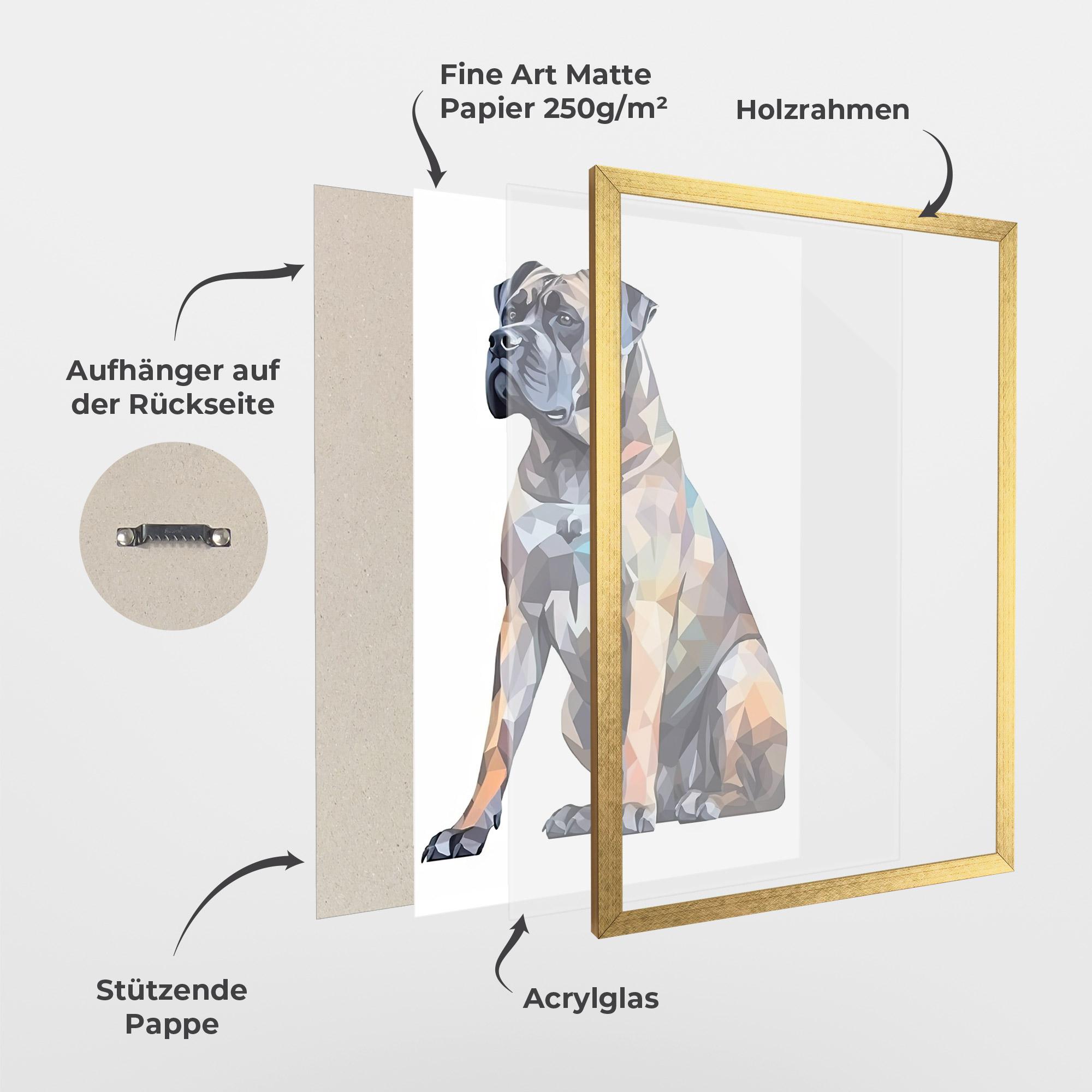 Gerahmte Poster Watercolor Cane Corso mockup 1