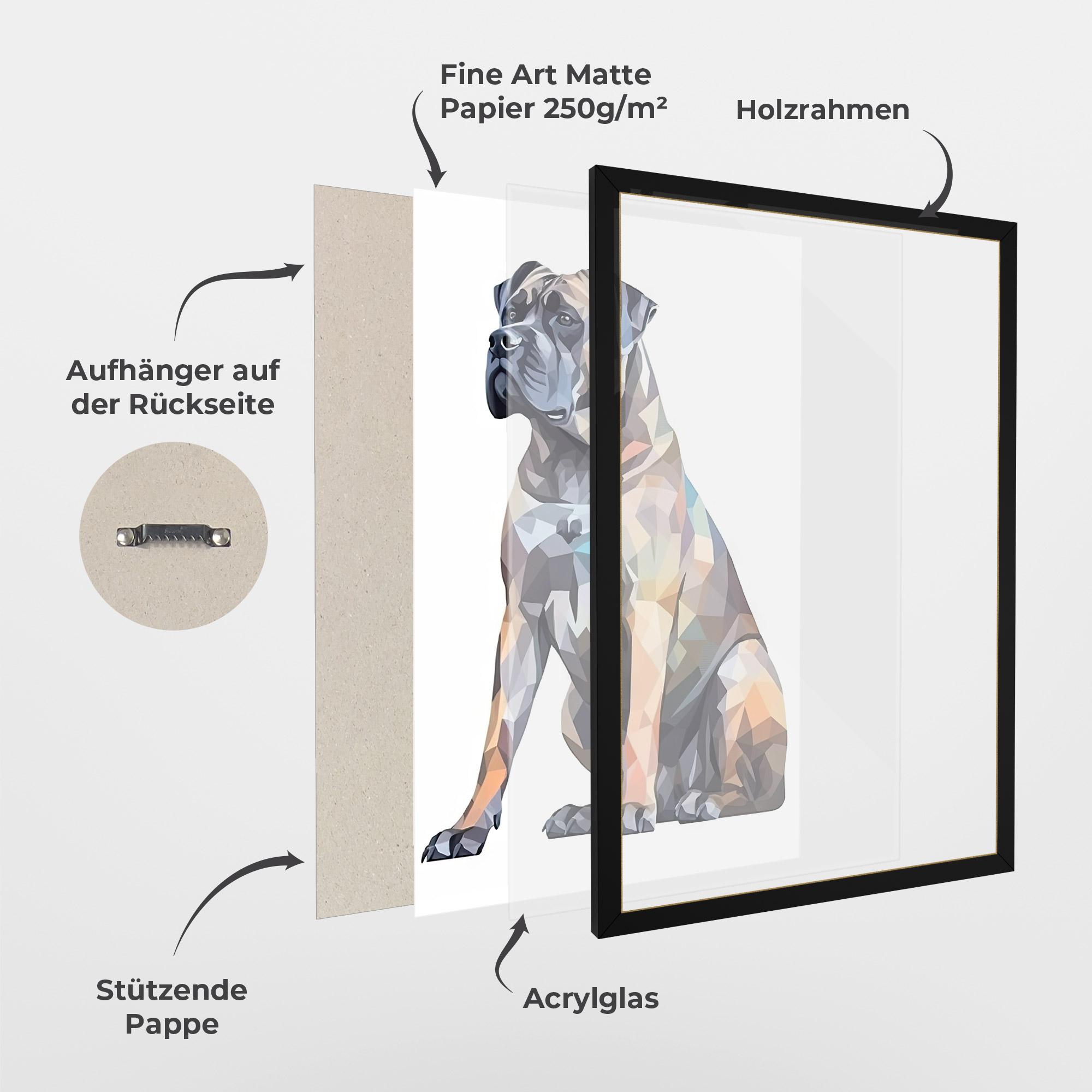 Gerahmte Poster Watercolor Cane Corso mockup 1