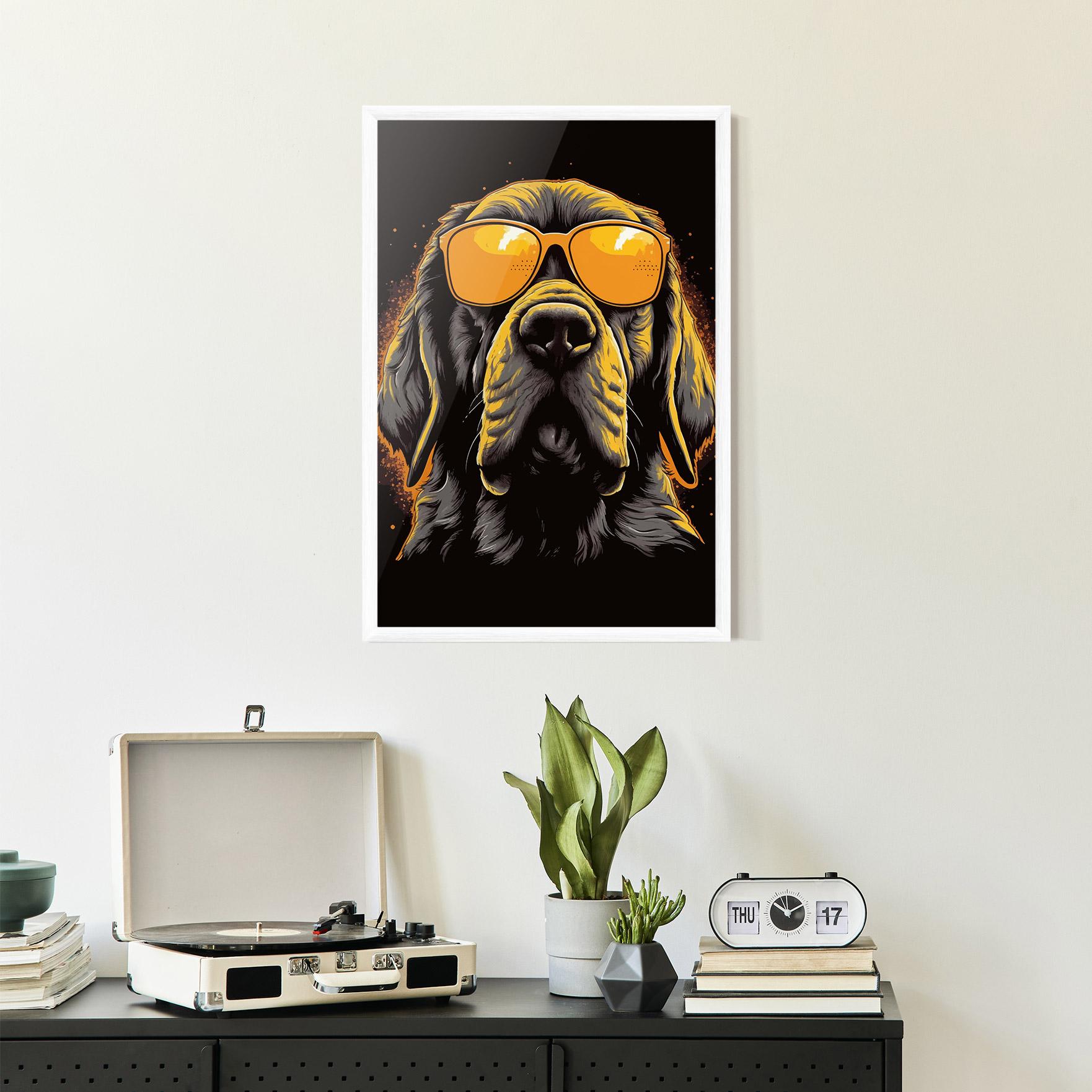 Gerahmte Poster Coolest Dog mockup 2