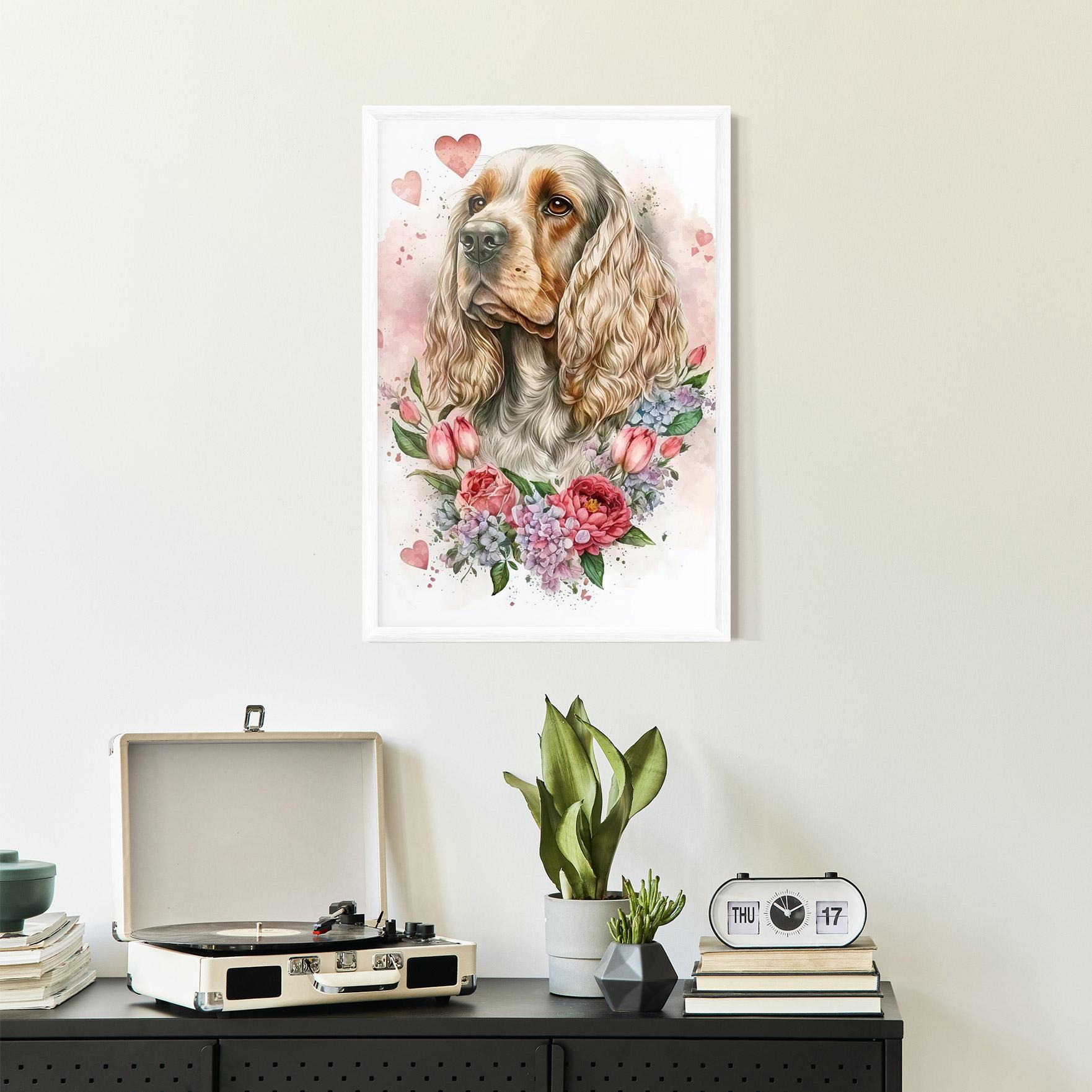 Gerahmte Poster Cute Little Cocker mockup 2