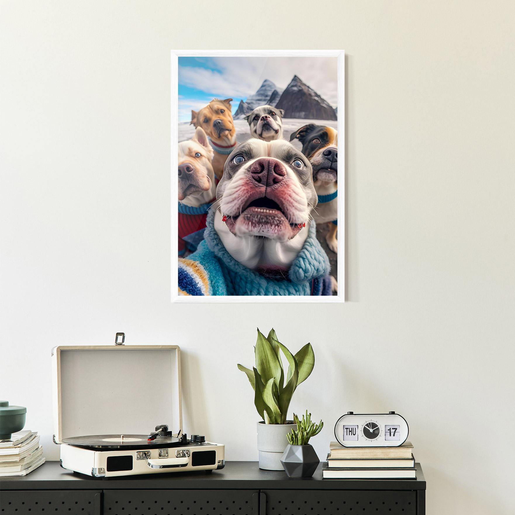 Gerahmte Poster Dogs Selfie Group mockup 2