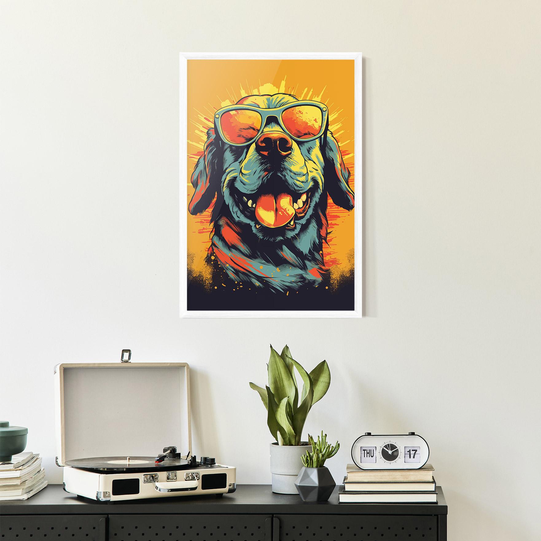 Gerahmte Poster Sunglasses Dog mockup 2