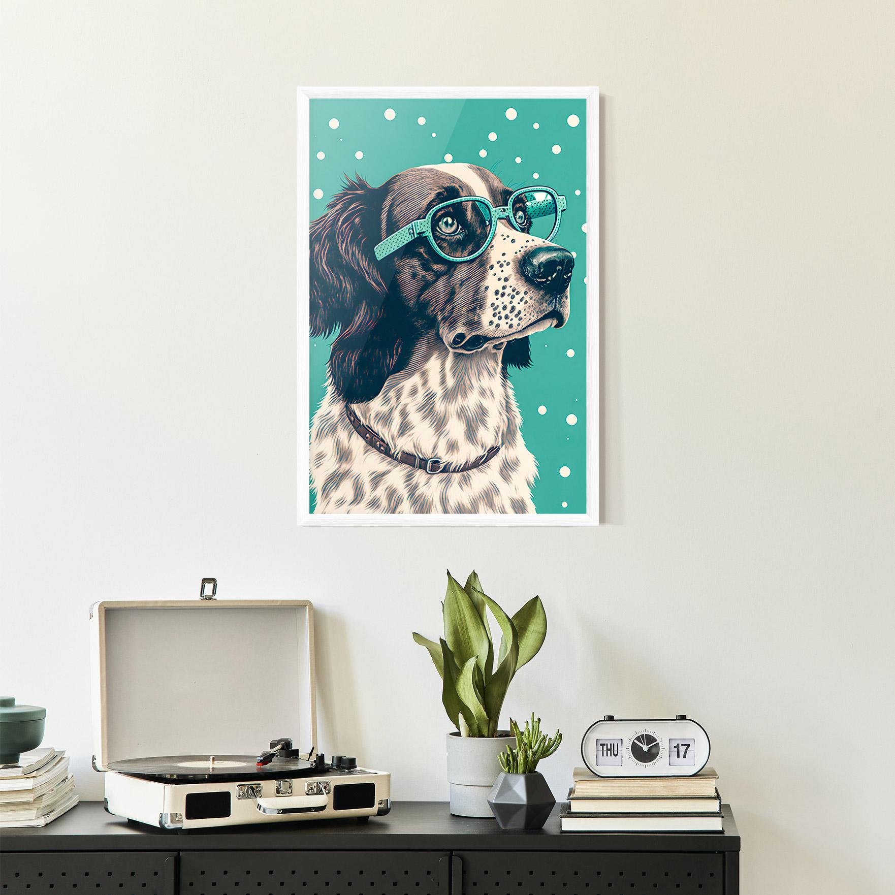 Gerahmte Poster Vintage Dog mockup 2