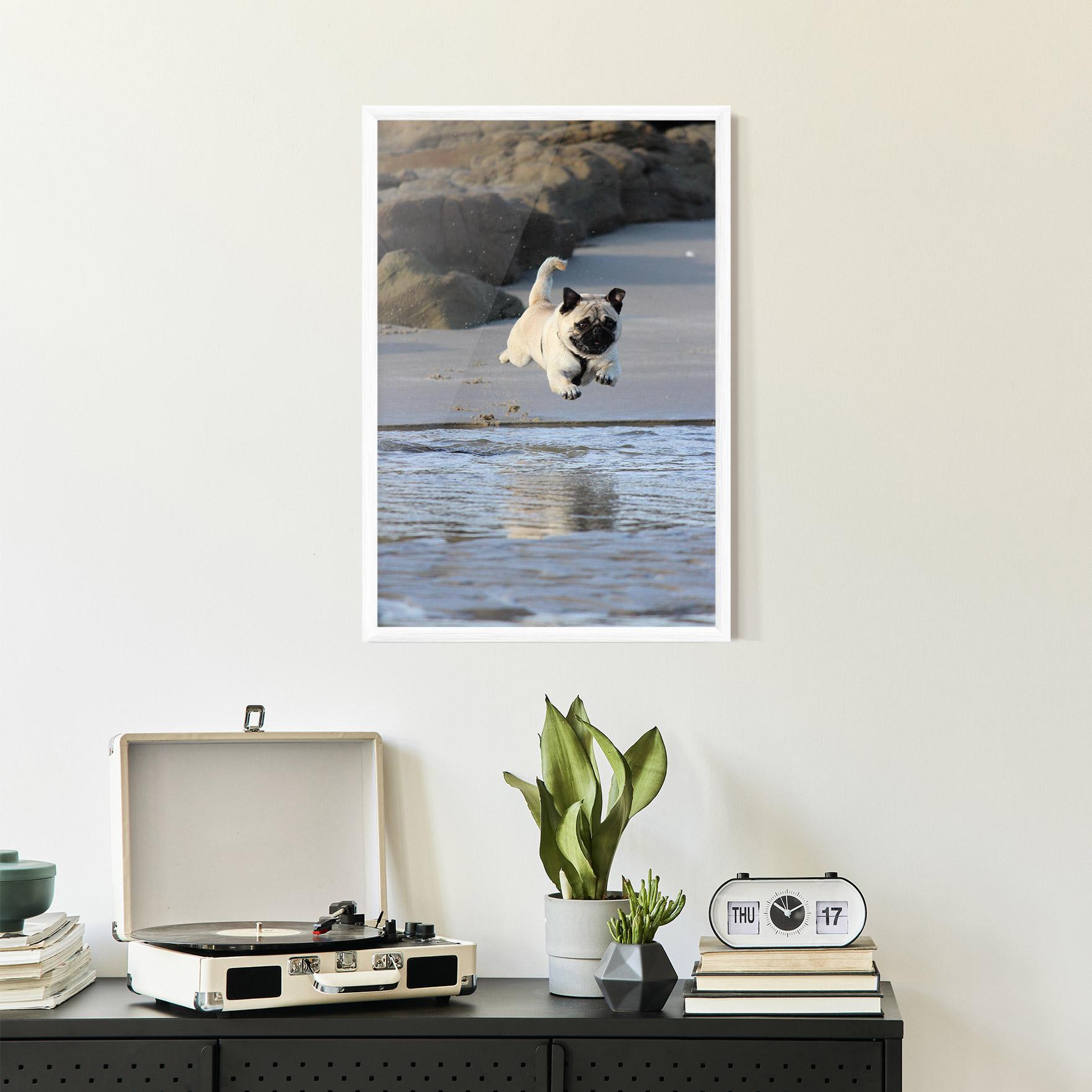Gerahmte Poster Water Pug mockup 2