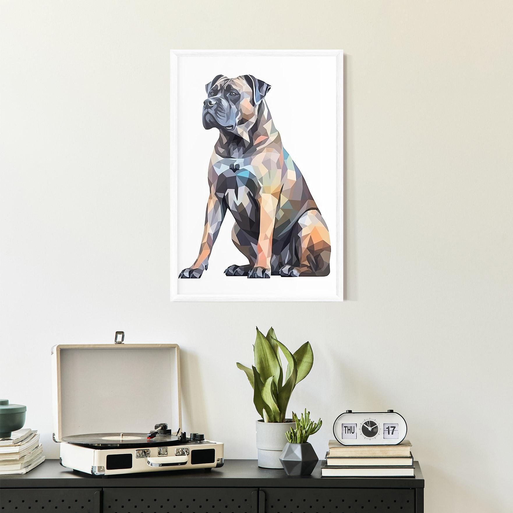 Gerahmte Poster Watercolor Cane Corso mockup 2