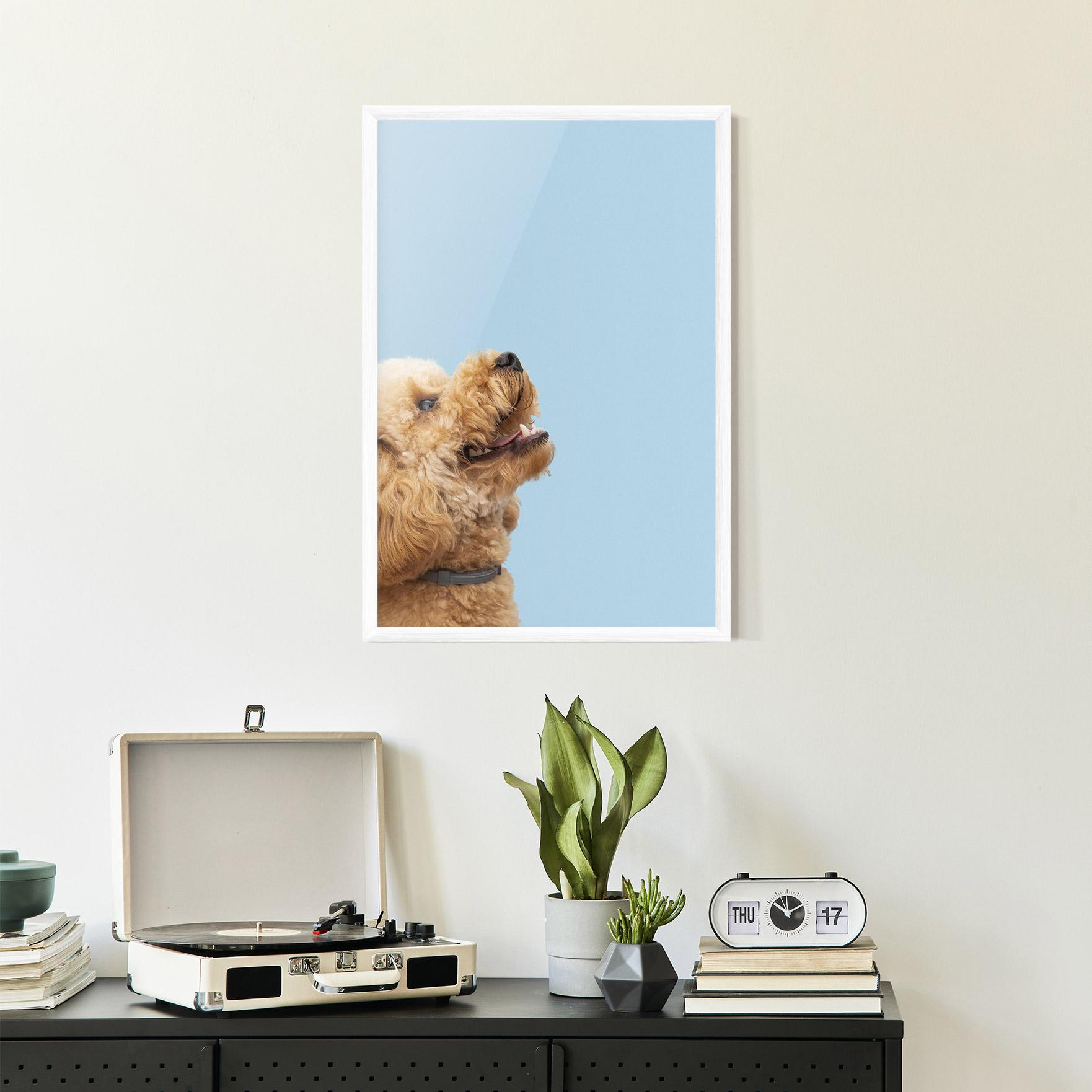 Gerahmte Poster Yellow Cute Dog mockup 2