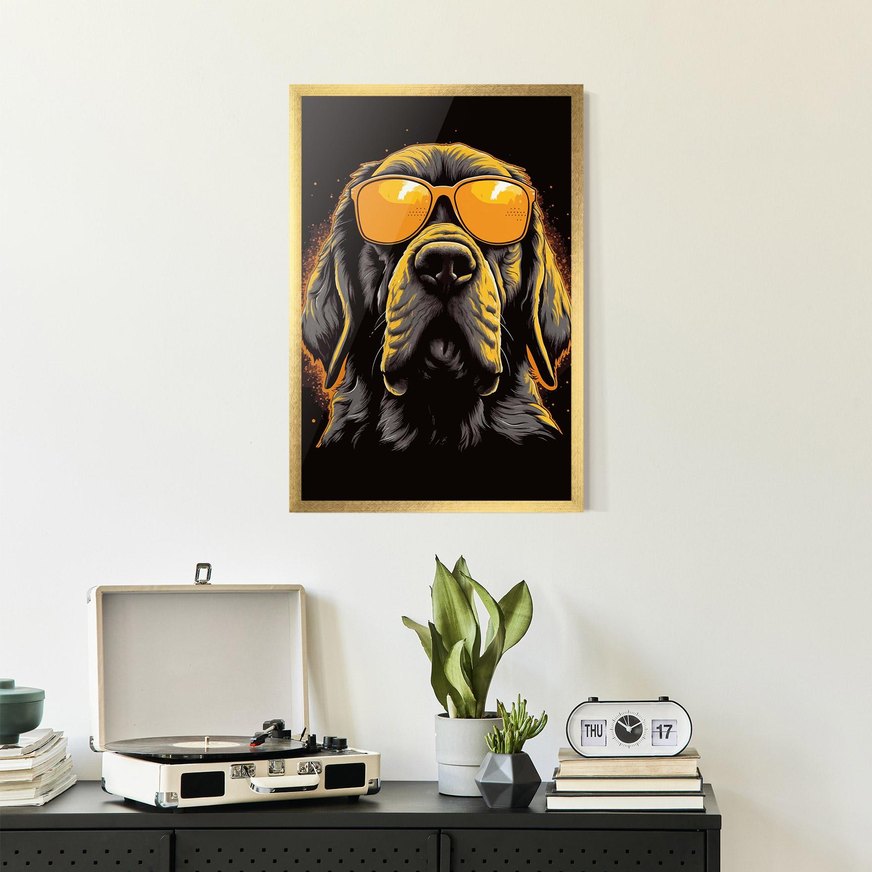 Gerahmte Poster Coolest Dog mockup 2
