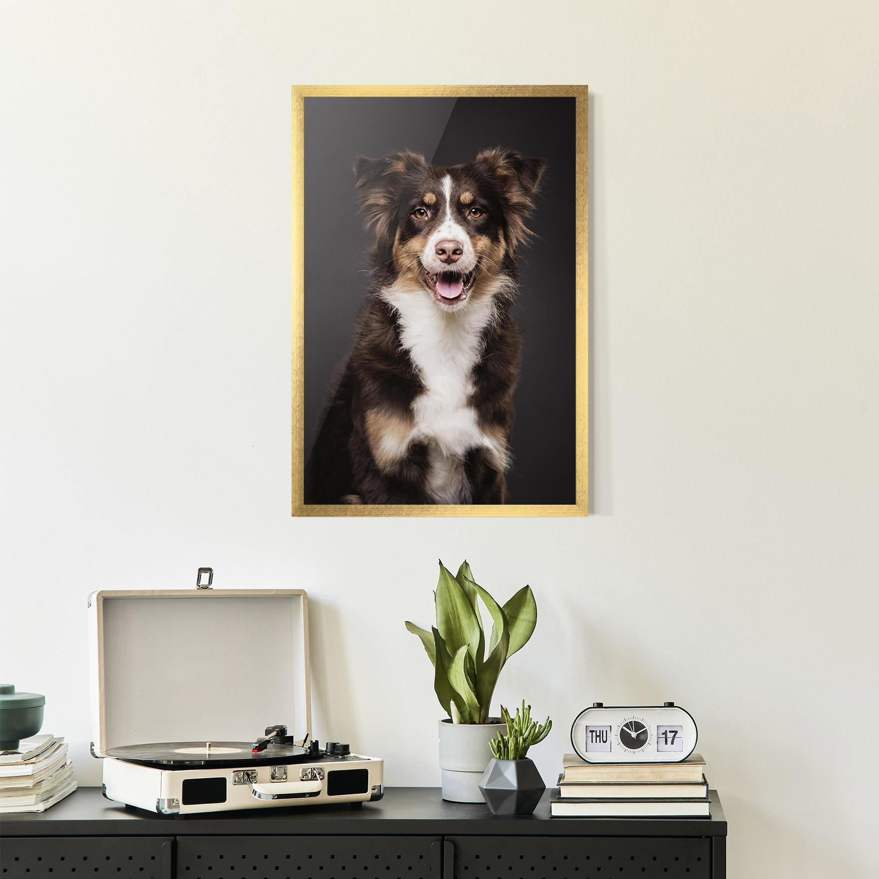 Gerahmte Poster Cute Dog Sitting mockup 2