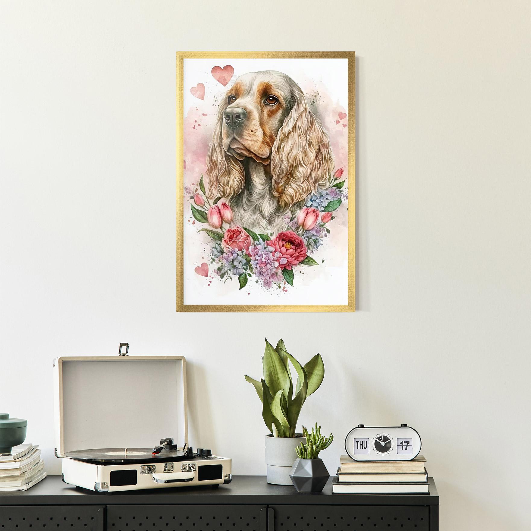 Gerahmte Poster Cute Little Cocker mockup 2