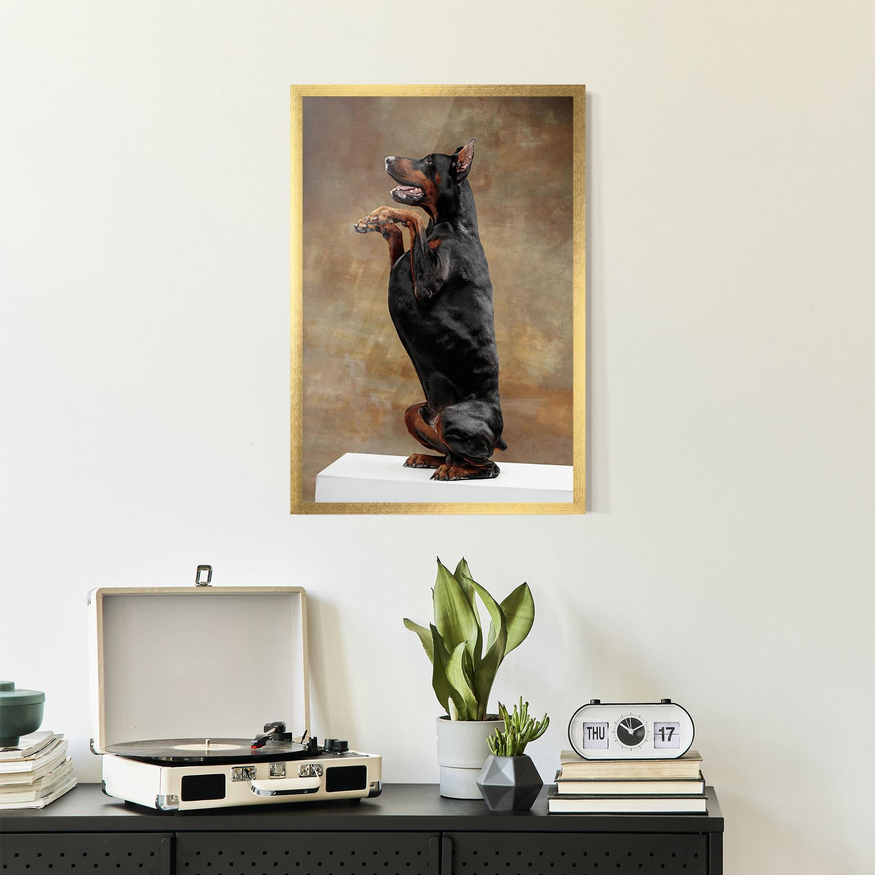 Gerahmte Poster Doberman Standing mockup 2