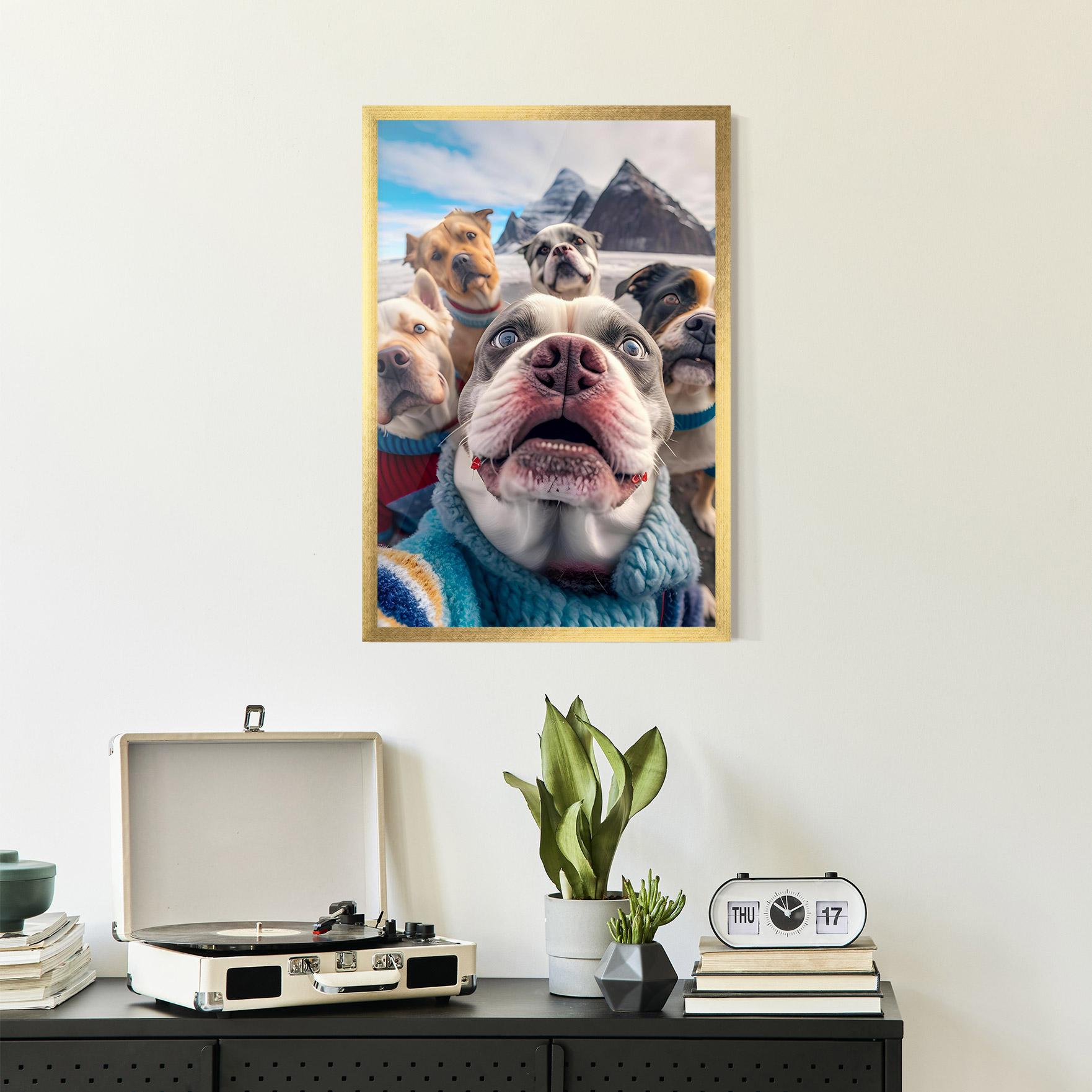Gerahmte Poster Dogs Selfie Group mockup 2