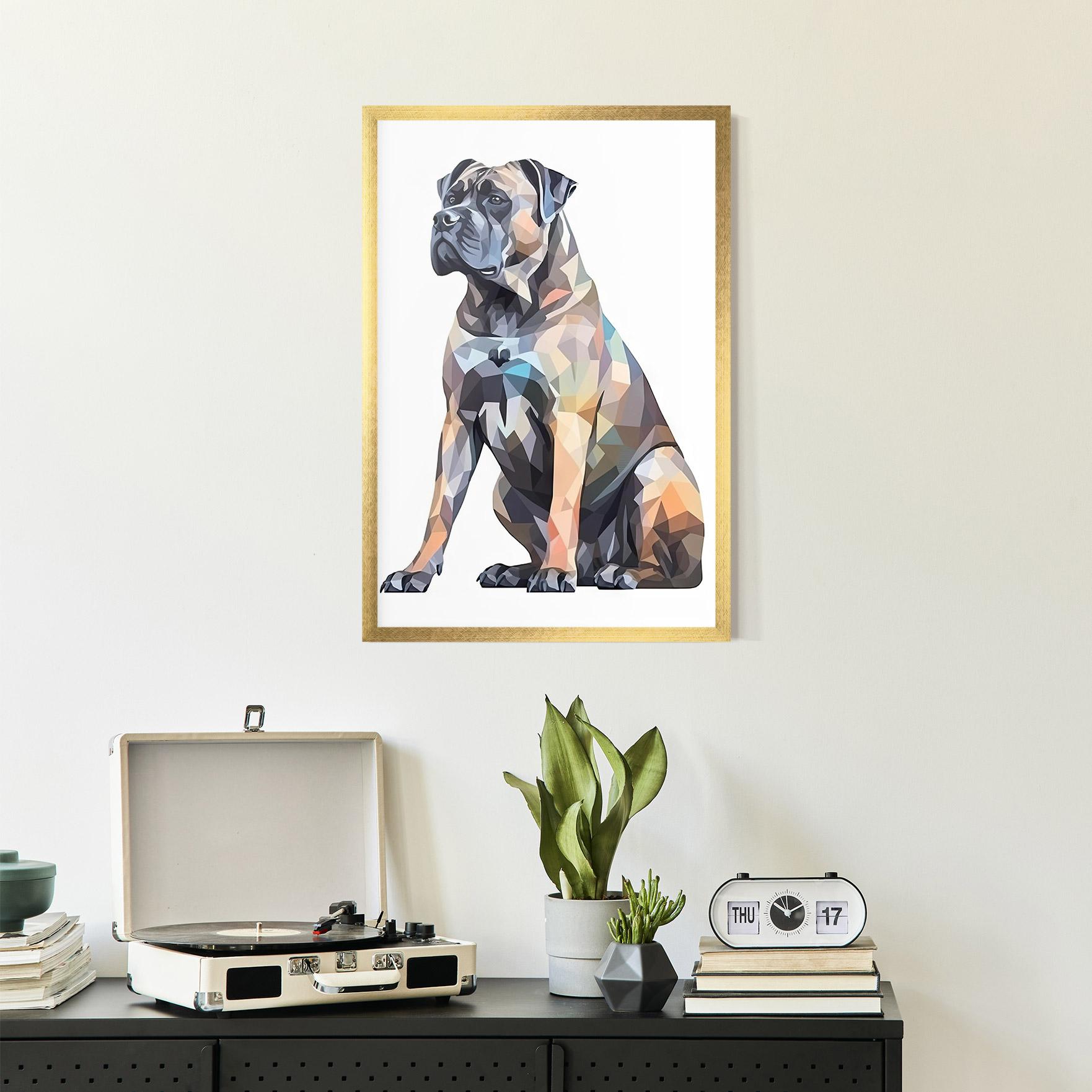 Gerahmte Poster Watercolor Cane Corso mockup 2
