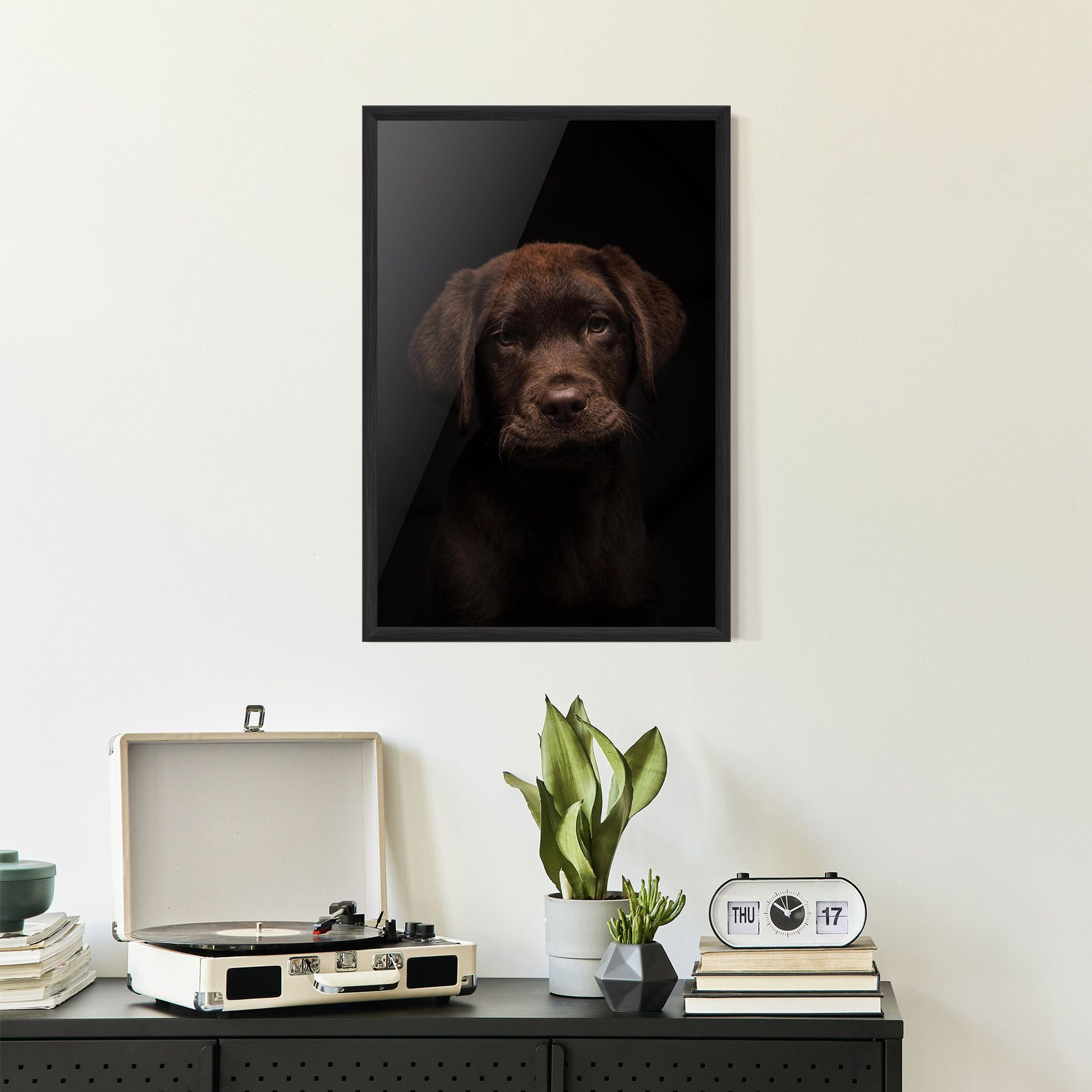 Chocolate Labrador mockup 2