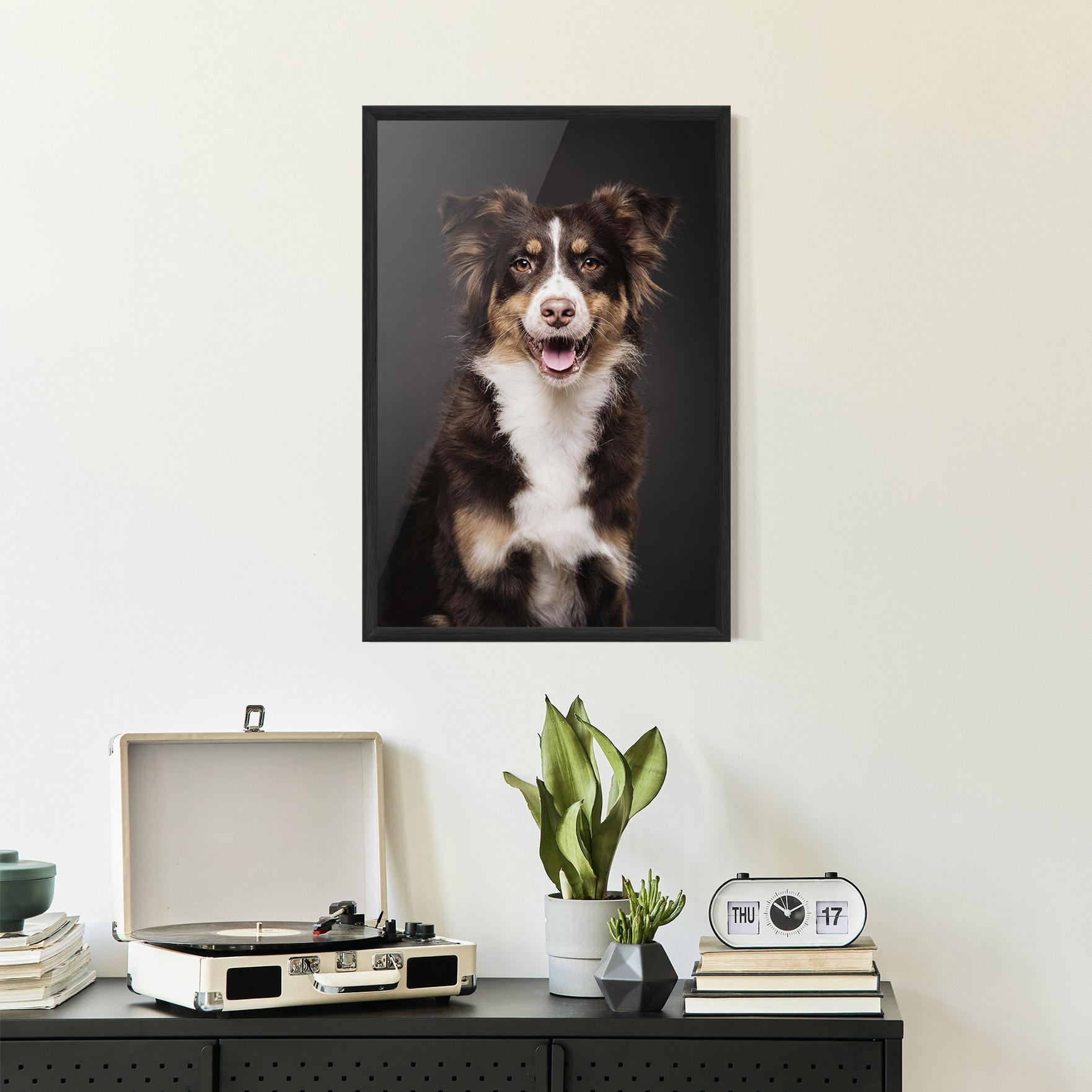 Gerahmte Poster Cute Dog Sitting mockup 2