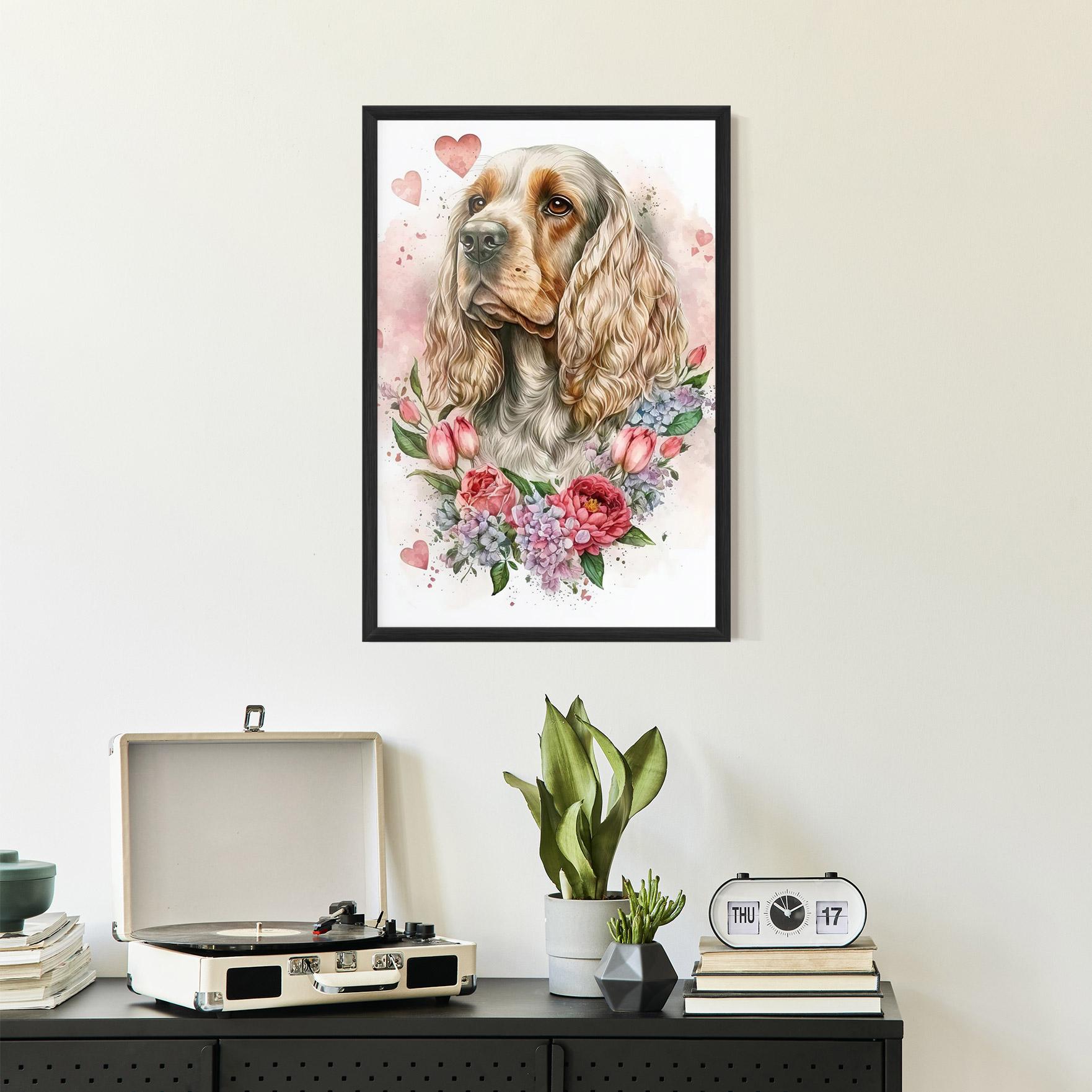 Gerahmte Poster Cute Little Cocker mockup 2