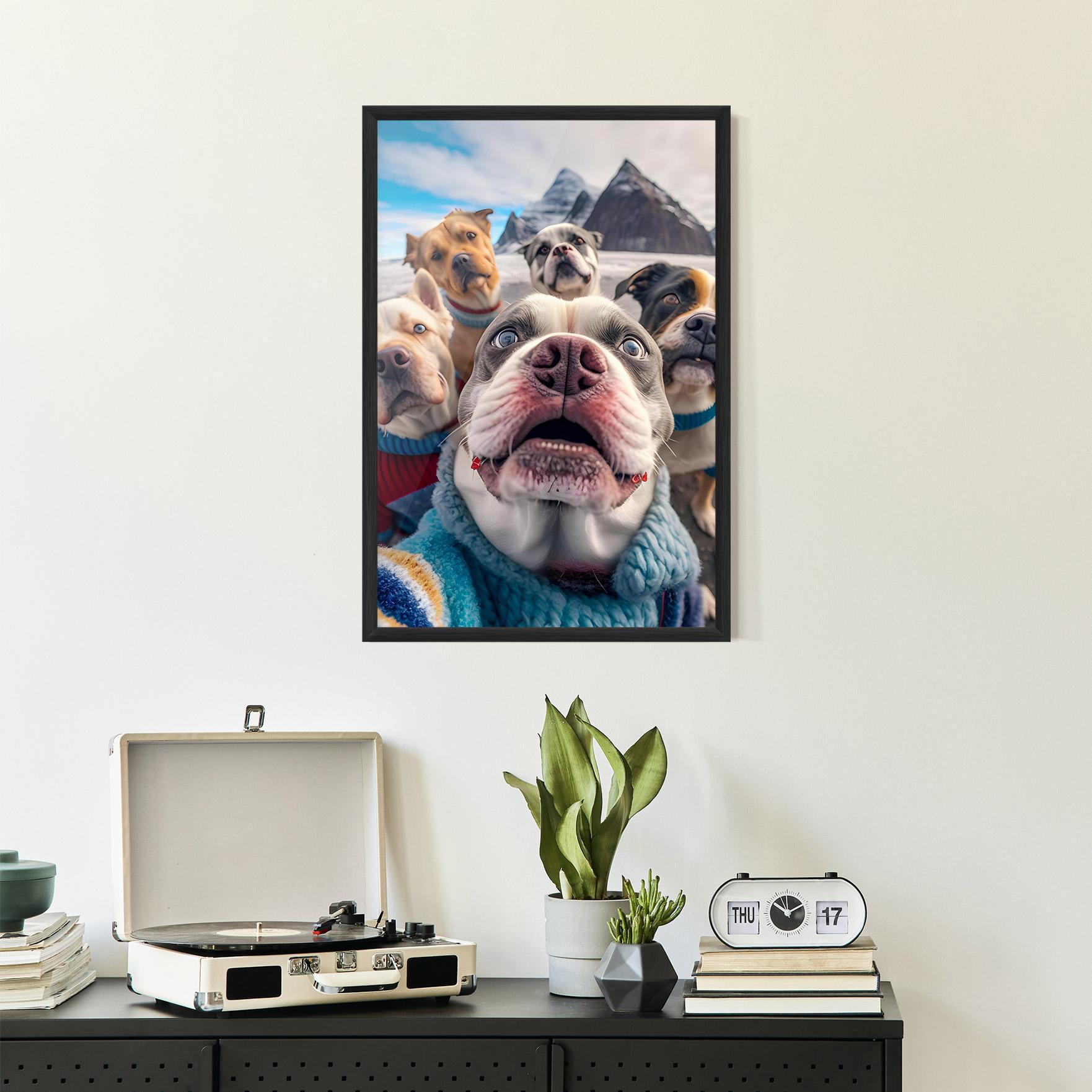 Gerahmte Poster Dogs Selfie Group mockup 2