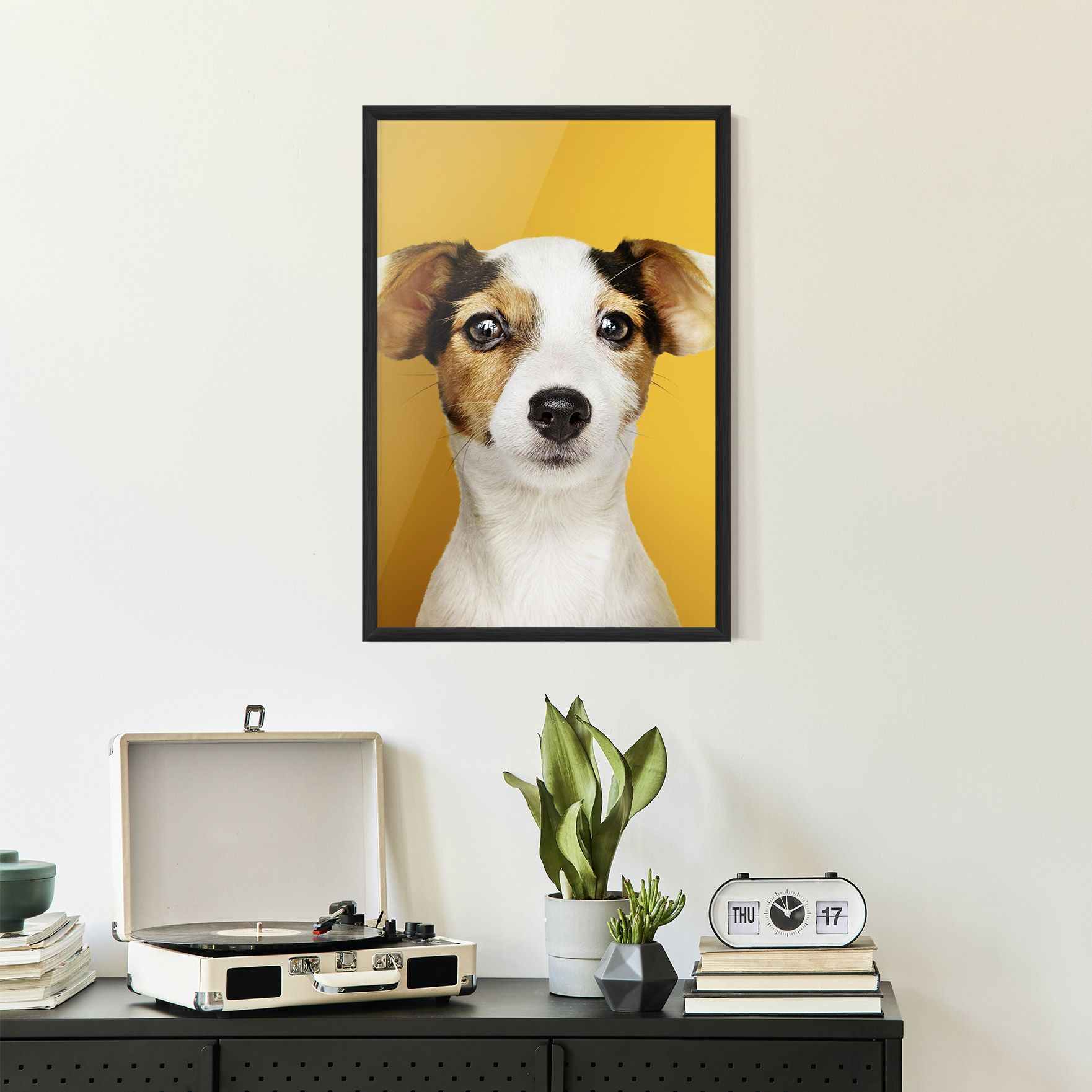 Puppy On Yellow mockup 2