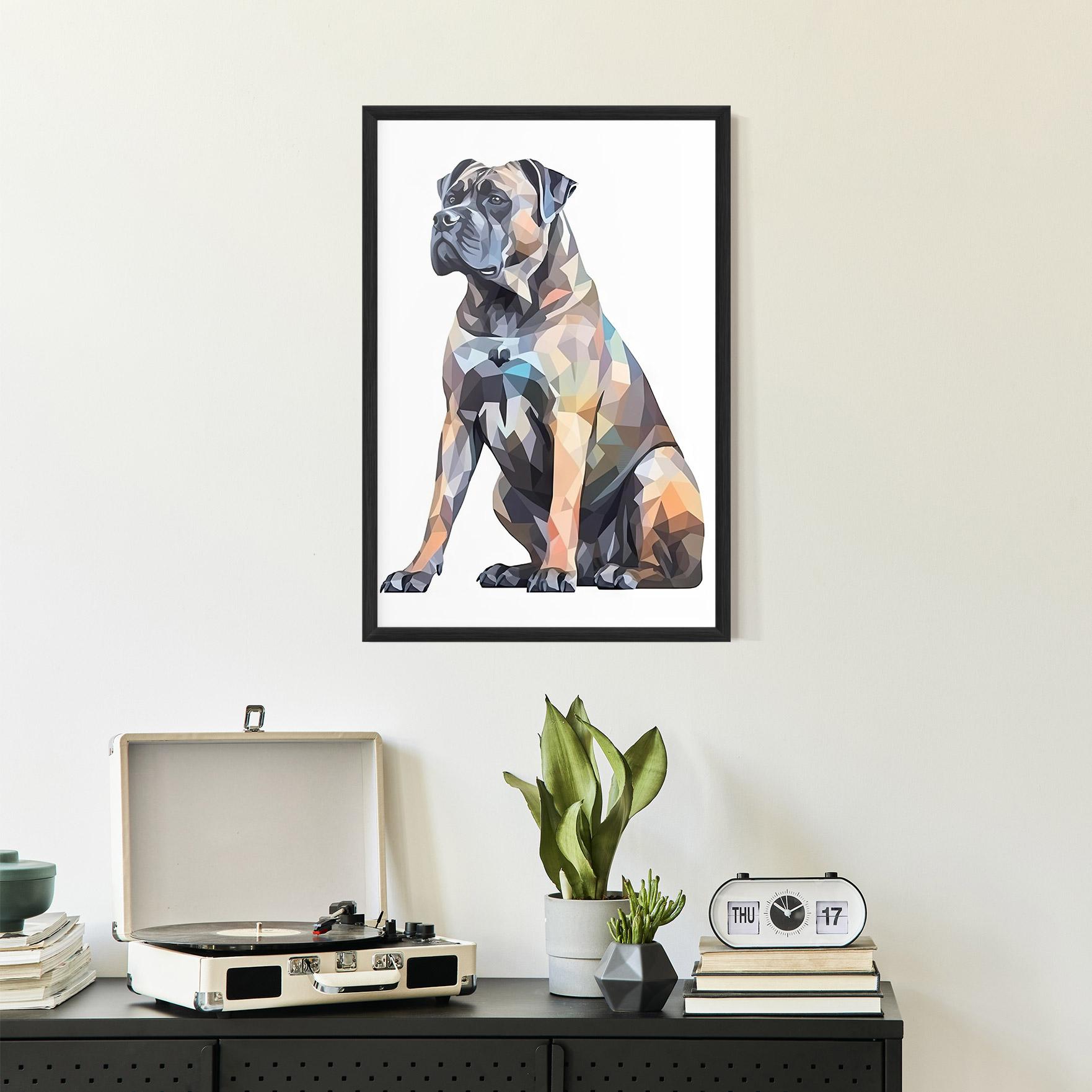 Gerahmte Poster Watercolor Cane Corso mockup 2