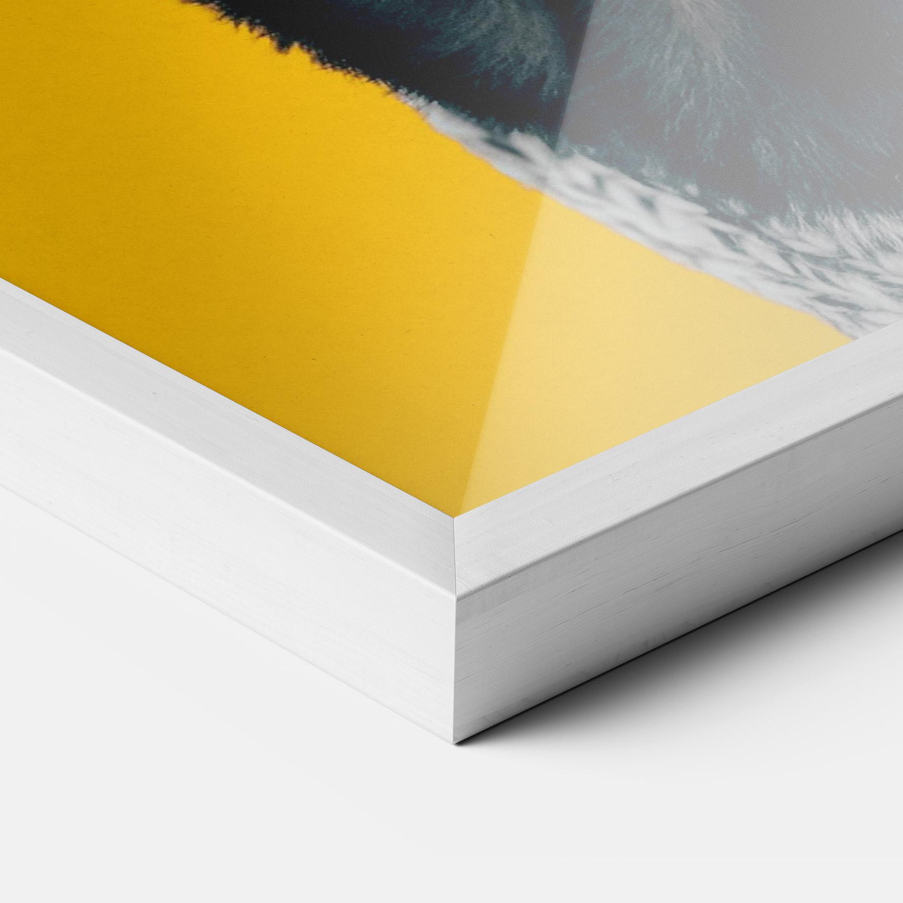 Gerahmte Poster Black Pug mockup 3