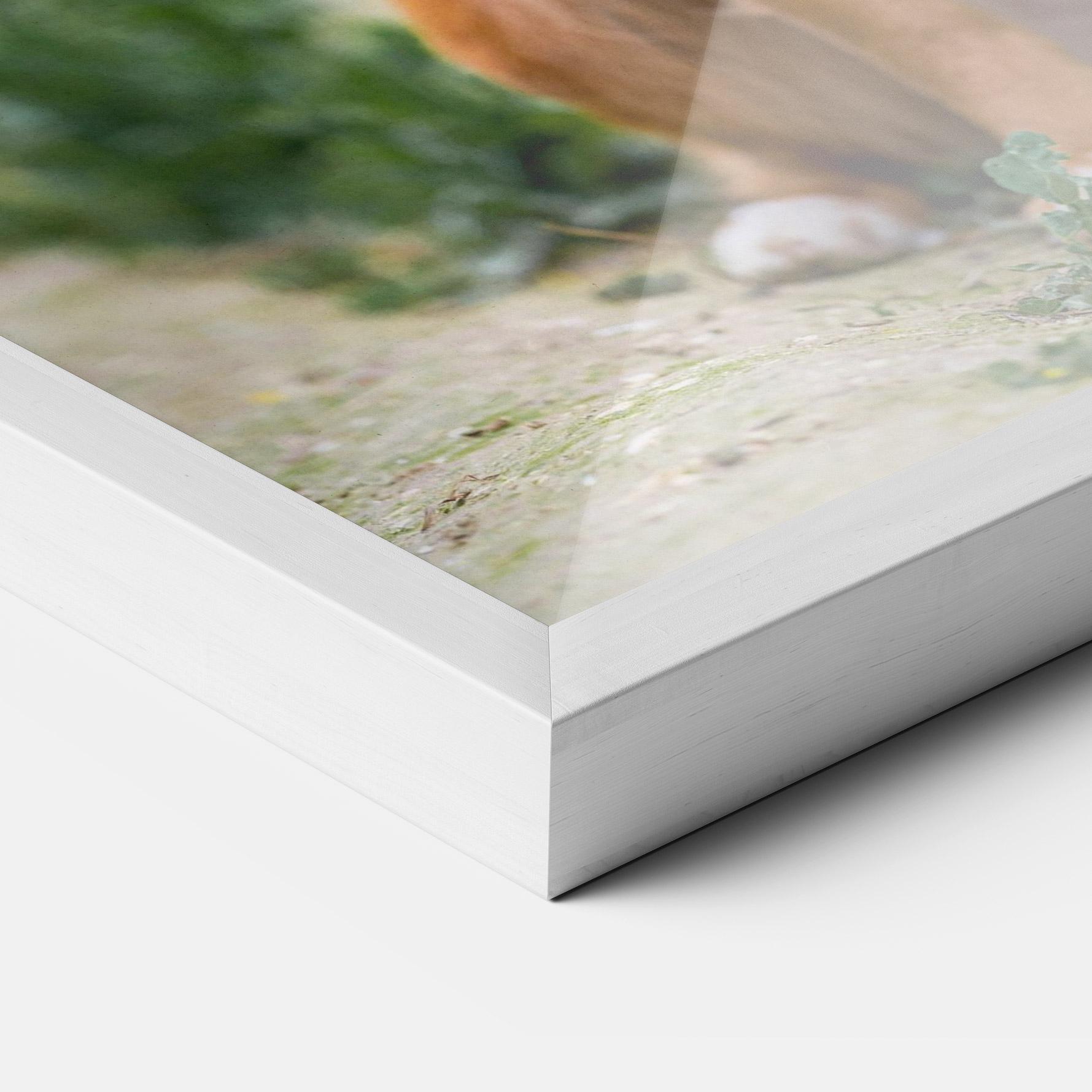 Gerahmte Poster Dog Yellow Flowers mockup 3