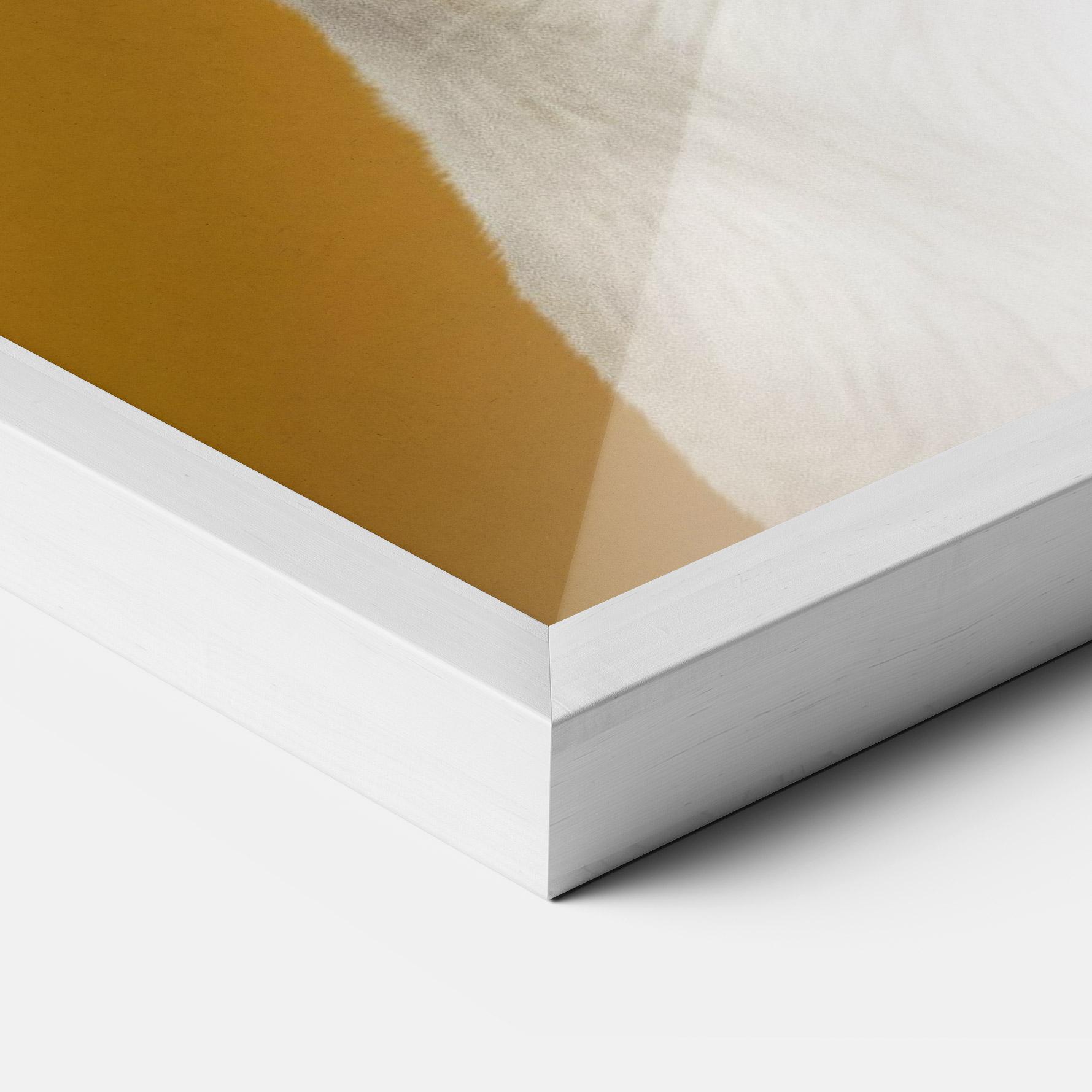 Gerahmte Poster Puppy On Yellow mockup 3