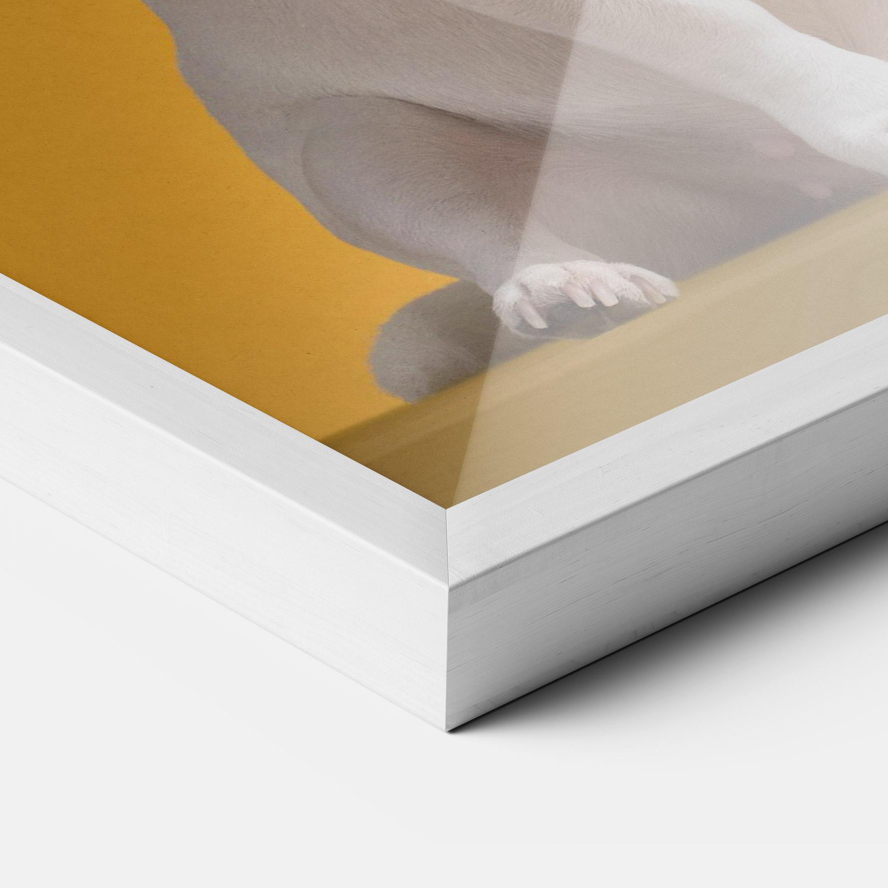 Gerahmte Poster Toothbrush Dog mockup 3