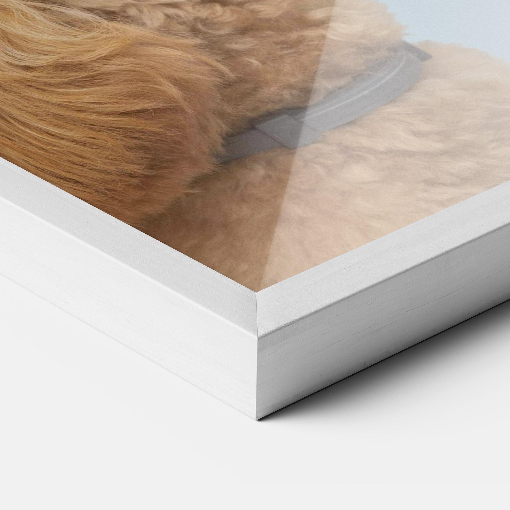 Gerahmte Poster Yellow Cute Dog mockup 3