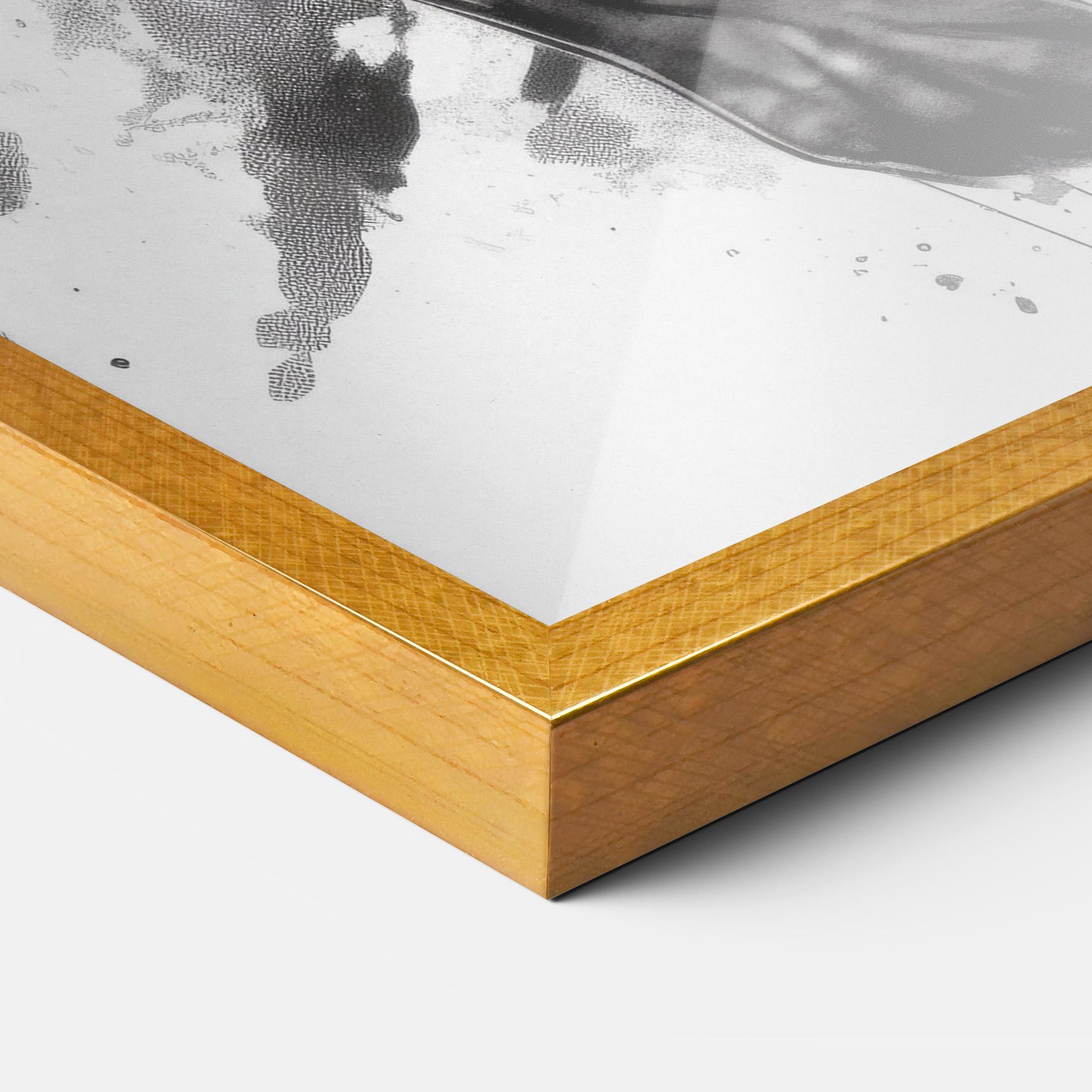 Gerahmte Poster Angry Dog Jump mockup 3