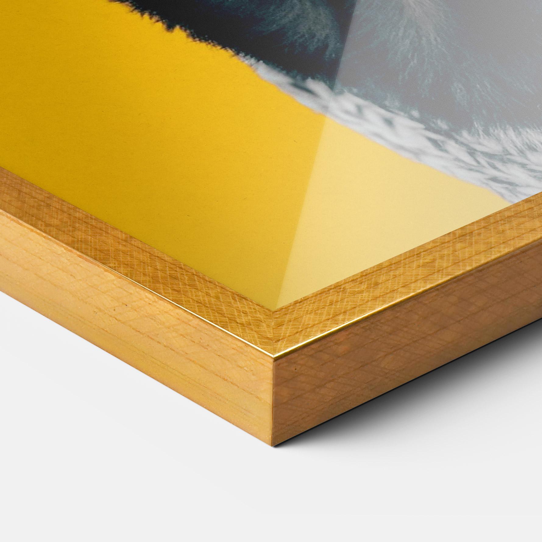 Gerahmte Poster Black Pug mockup 3